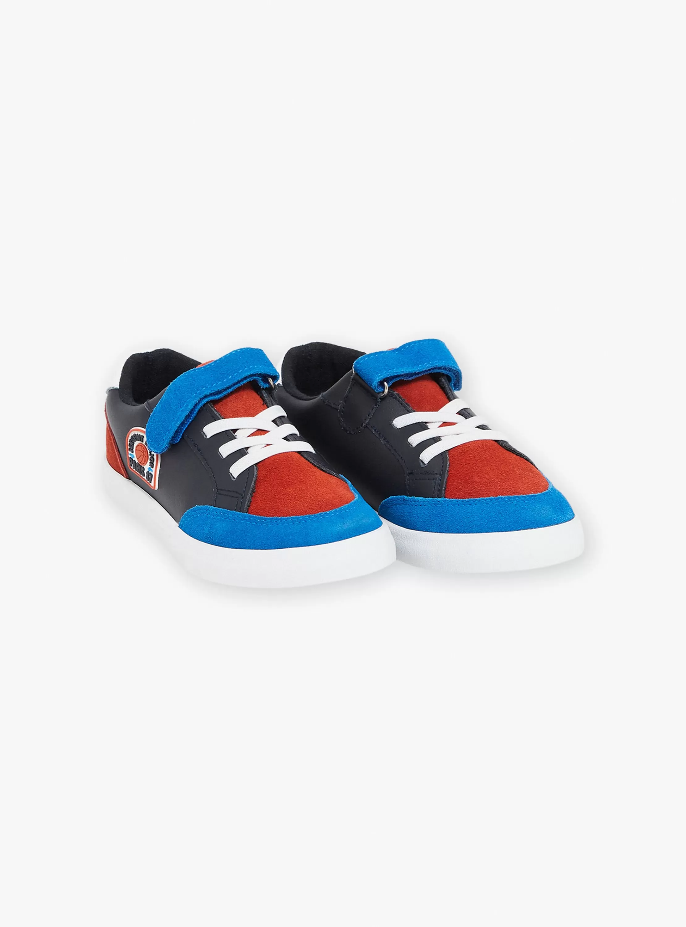 Best Sale Sergent Major Baskets bleues marine en cuir