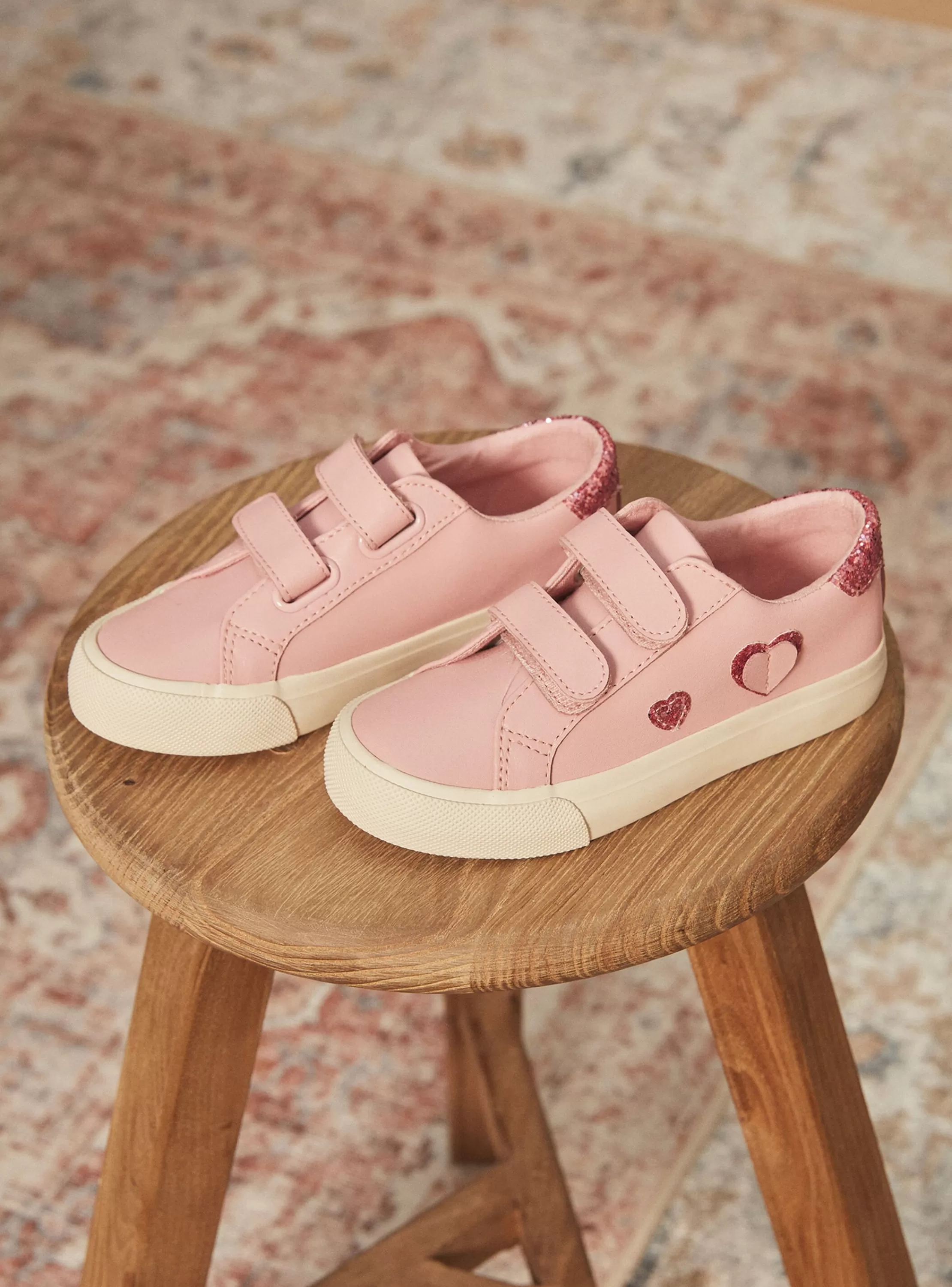 Outlet Sergent Major Baskets roses en cuir