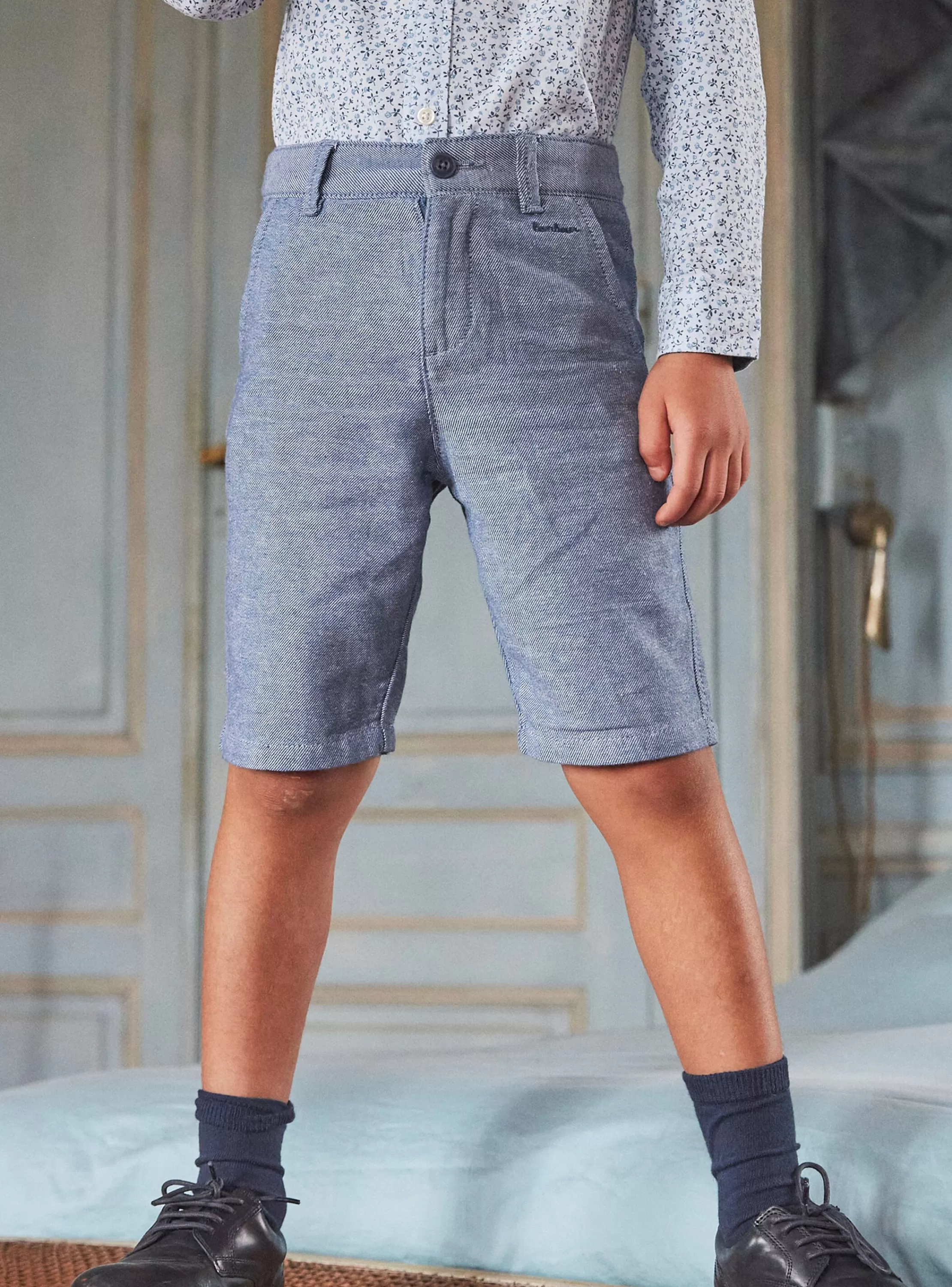 Discount Sergent Major Bermuda bleu broderie