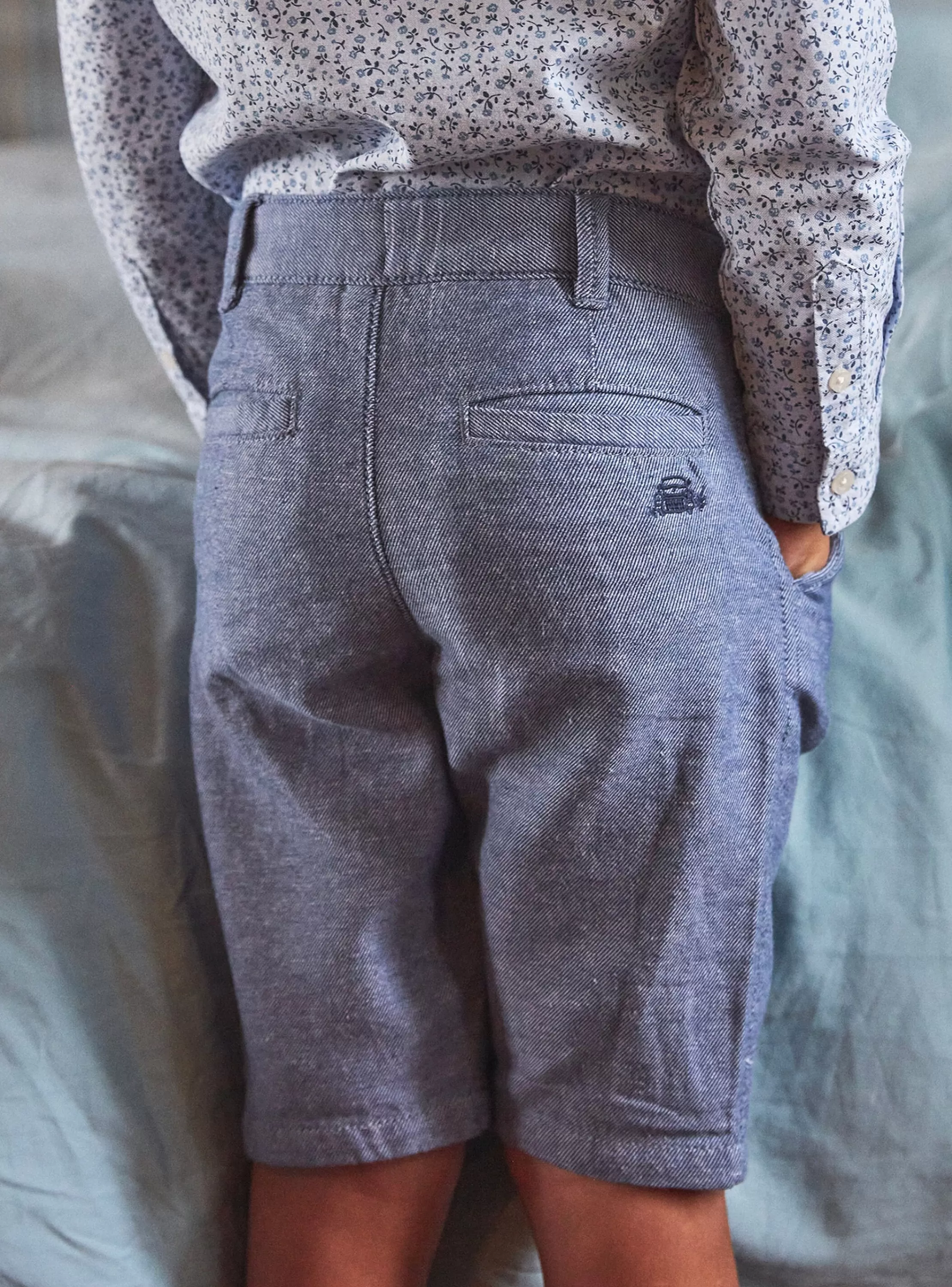 Discount Sergent Major Bermuda bleu broderie