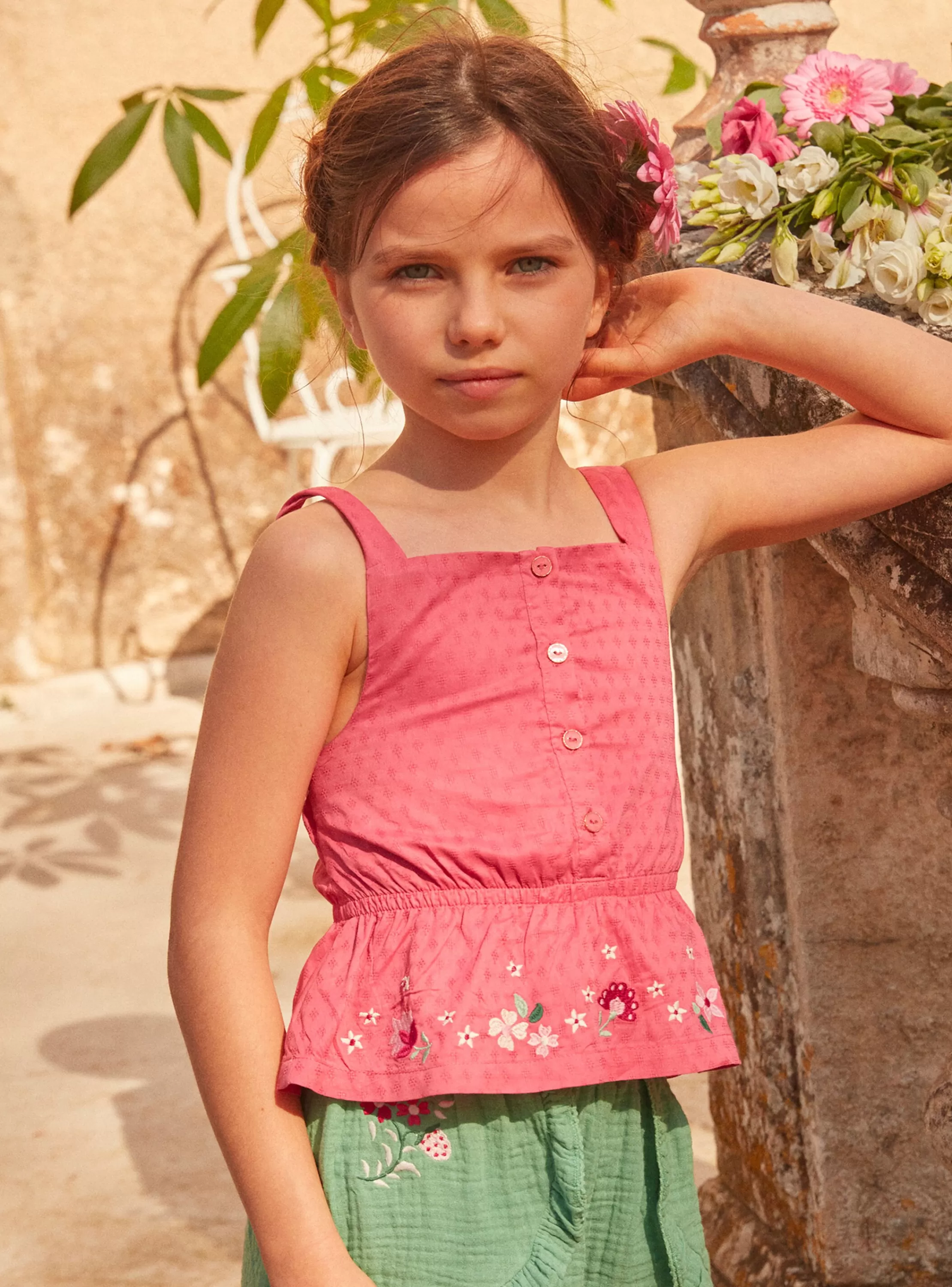 Clearance Sergent Major Blouse rose brodée