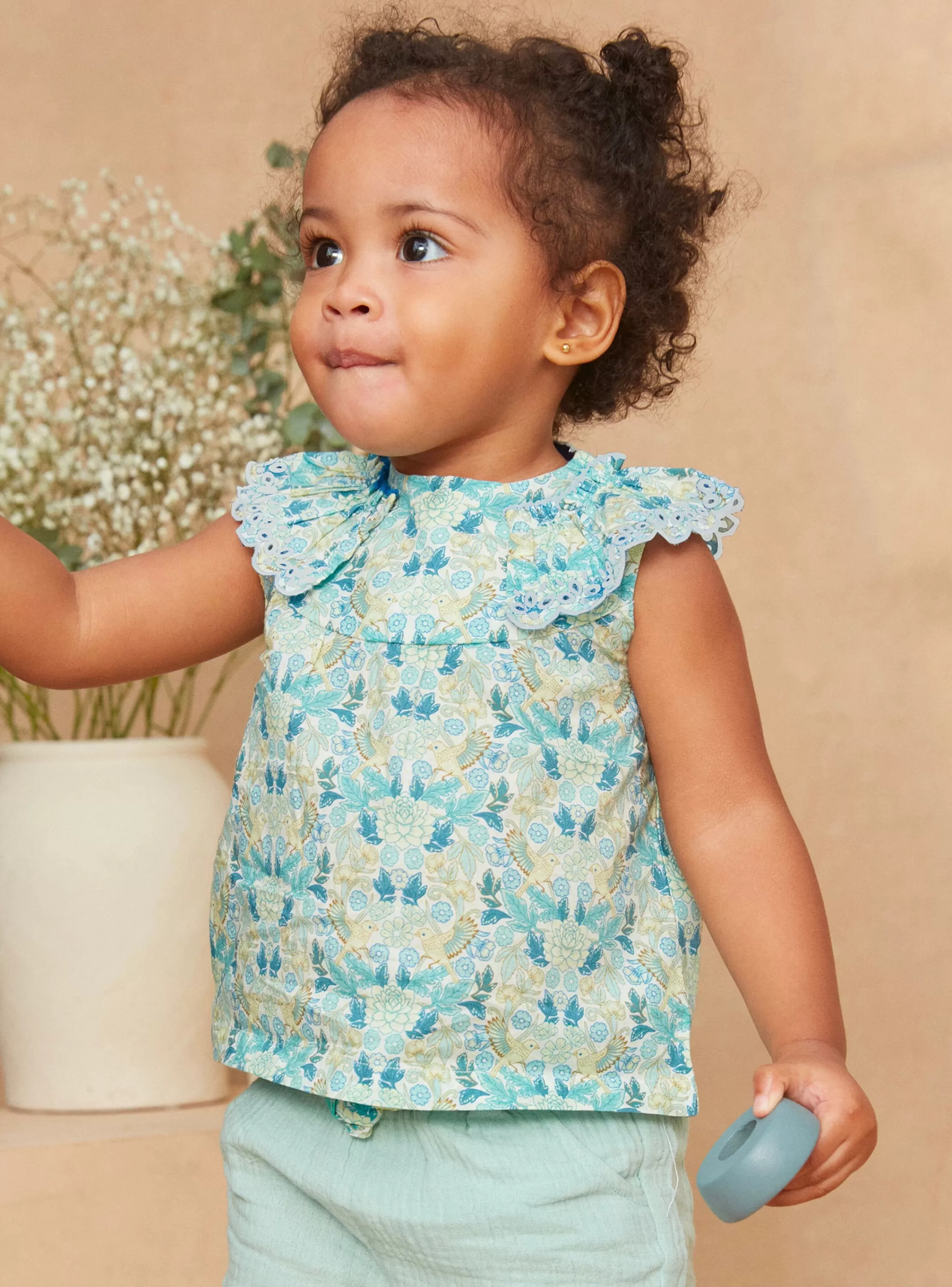 Hot Sergent Major Blouse Sans Manches Imprimée Ivoire