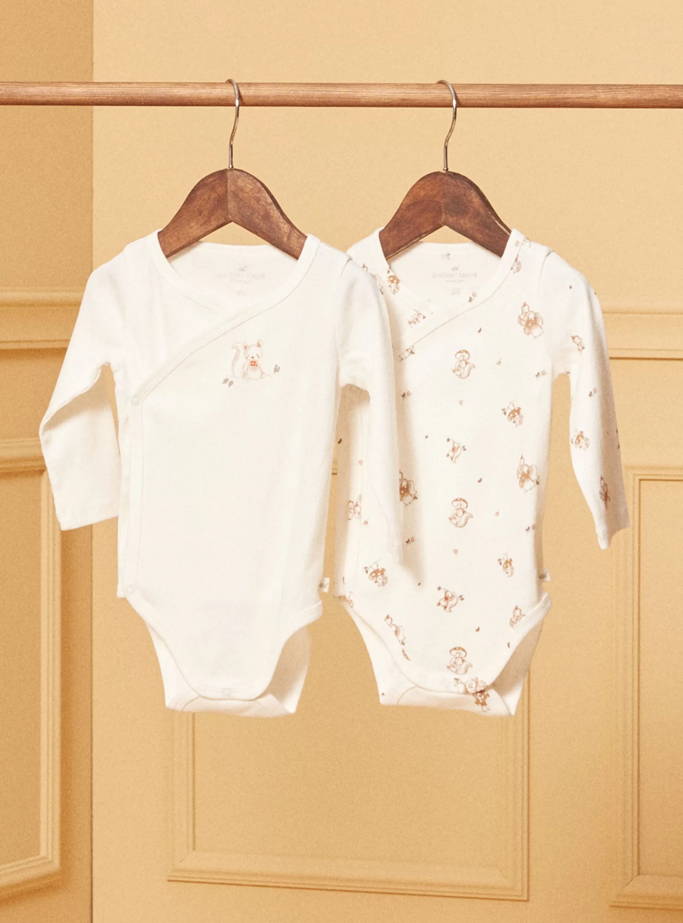 Hot Sergent Major 2 bodies de naissance écrus en coton