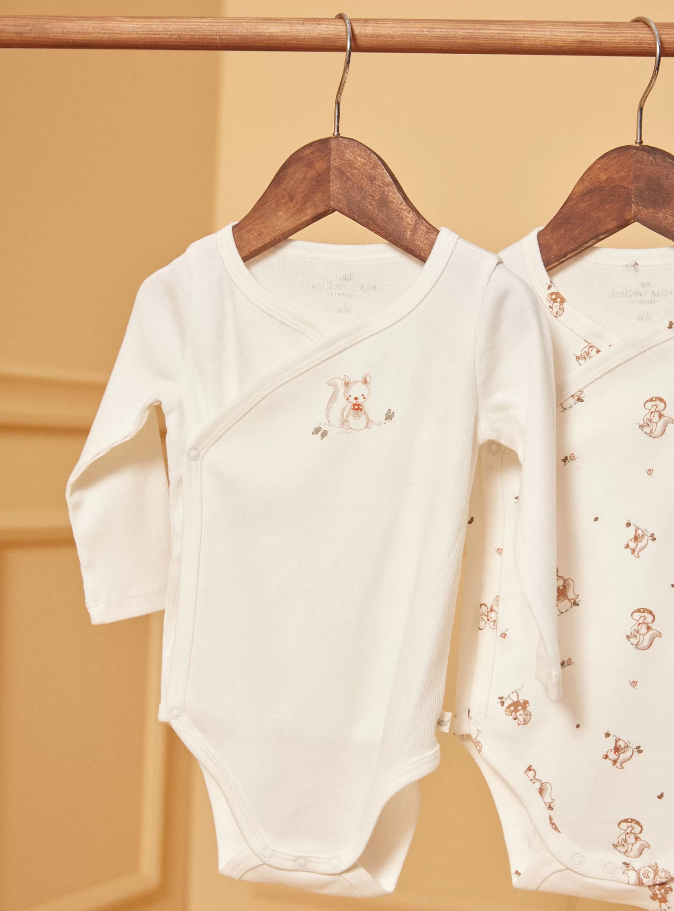 Hot Sergent Major 2 bodies de naissance écrus en coton