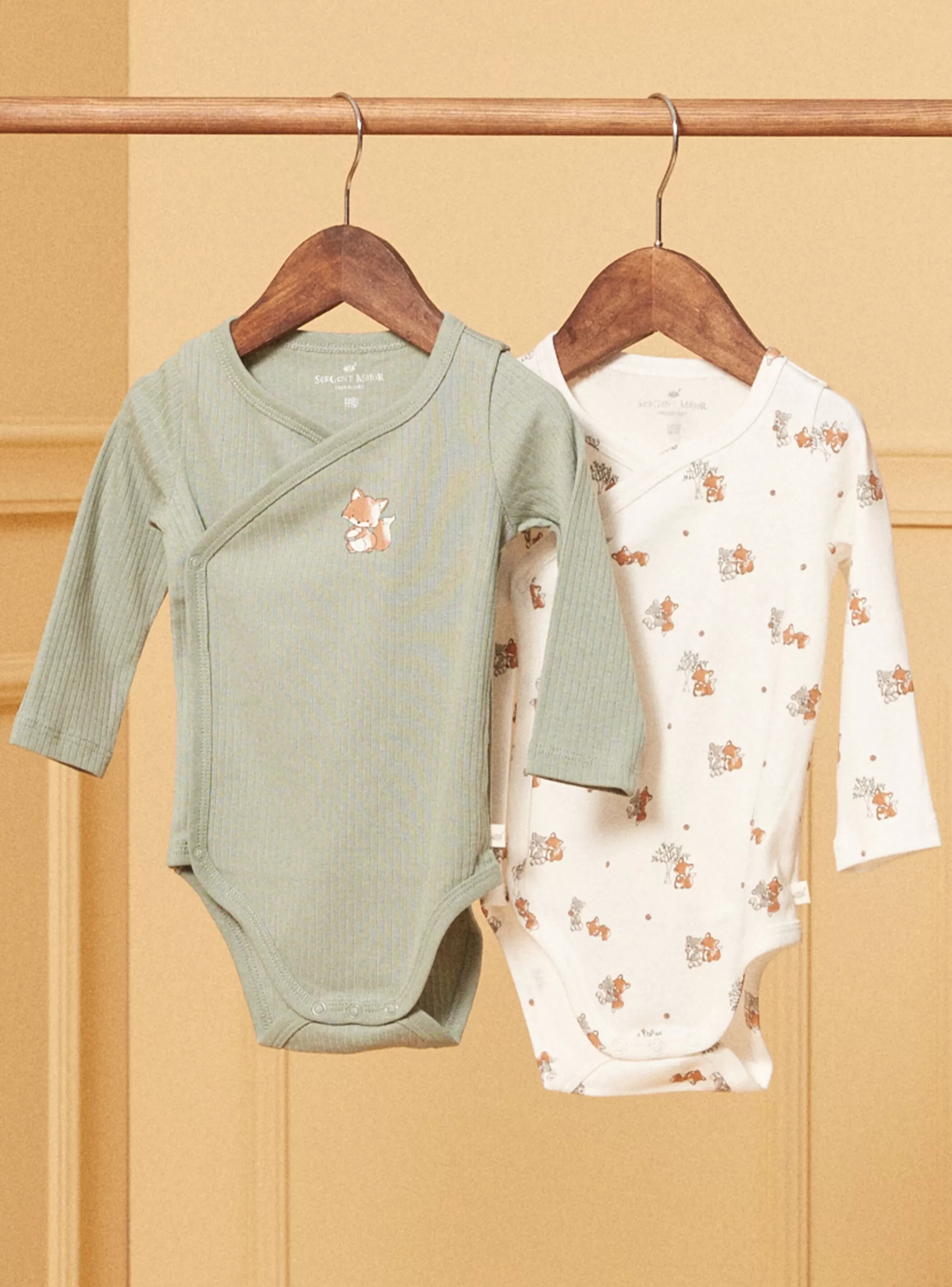 Flash Sale Sergent Major 2 bodies en coton écru et kaki