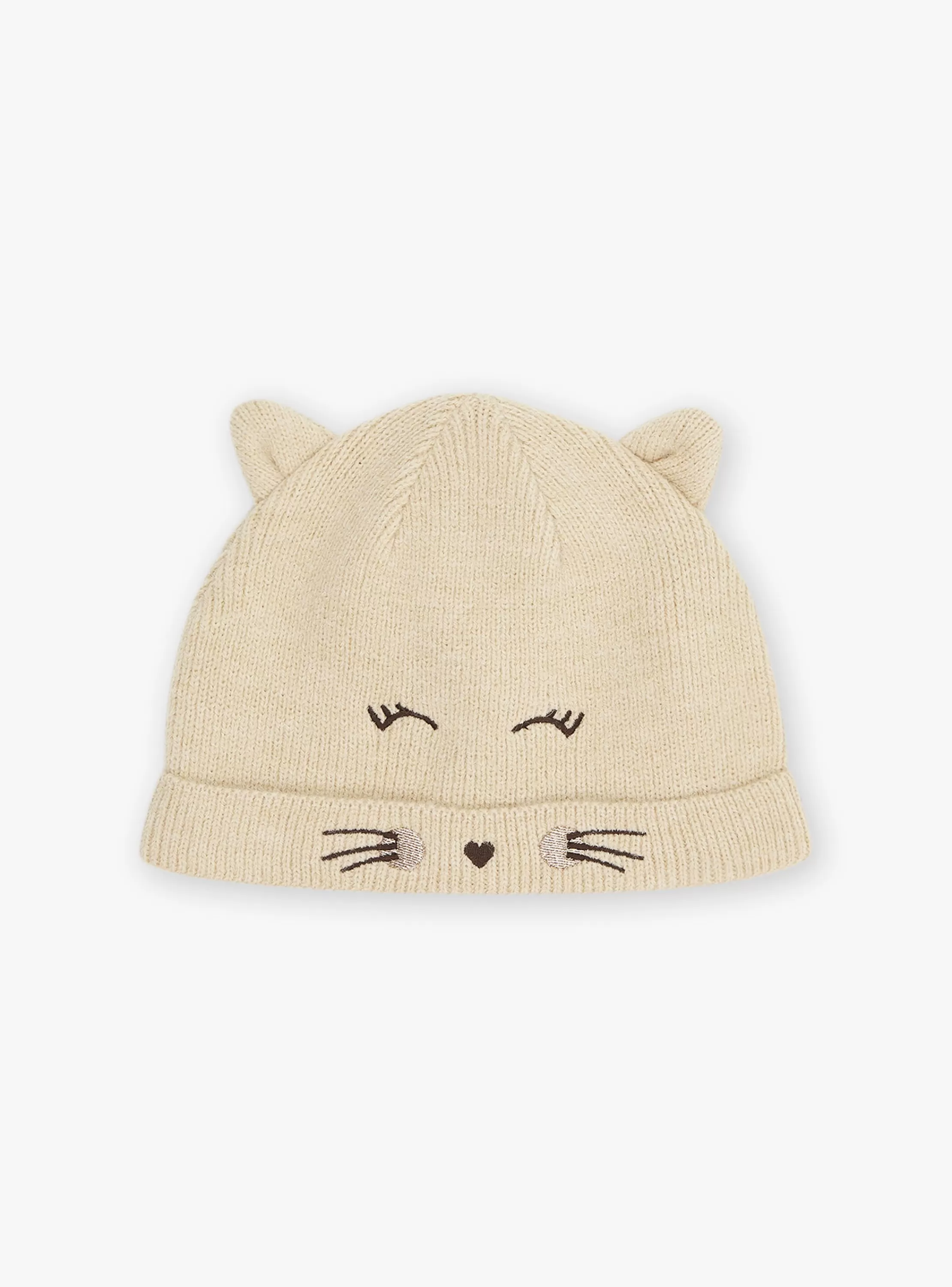 Online Sergent Major Bonnet beige en tricot