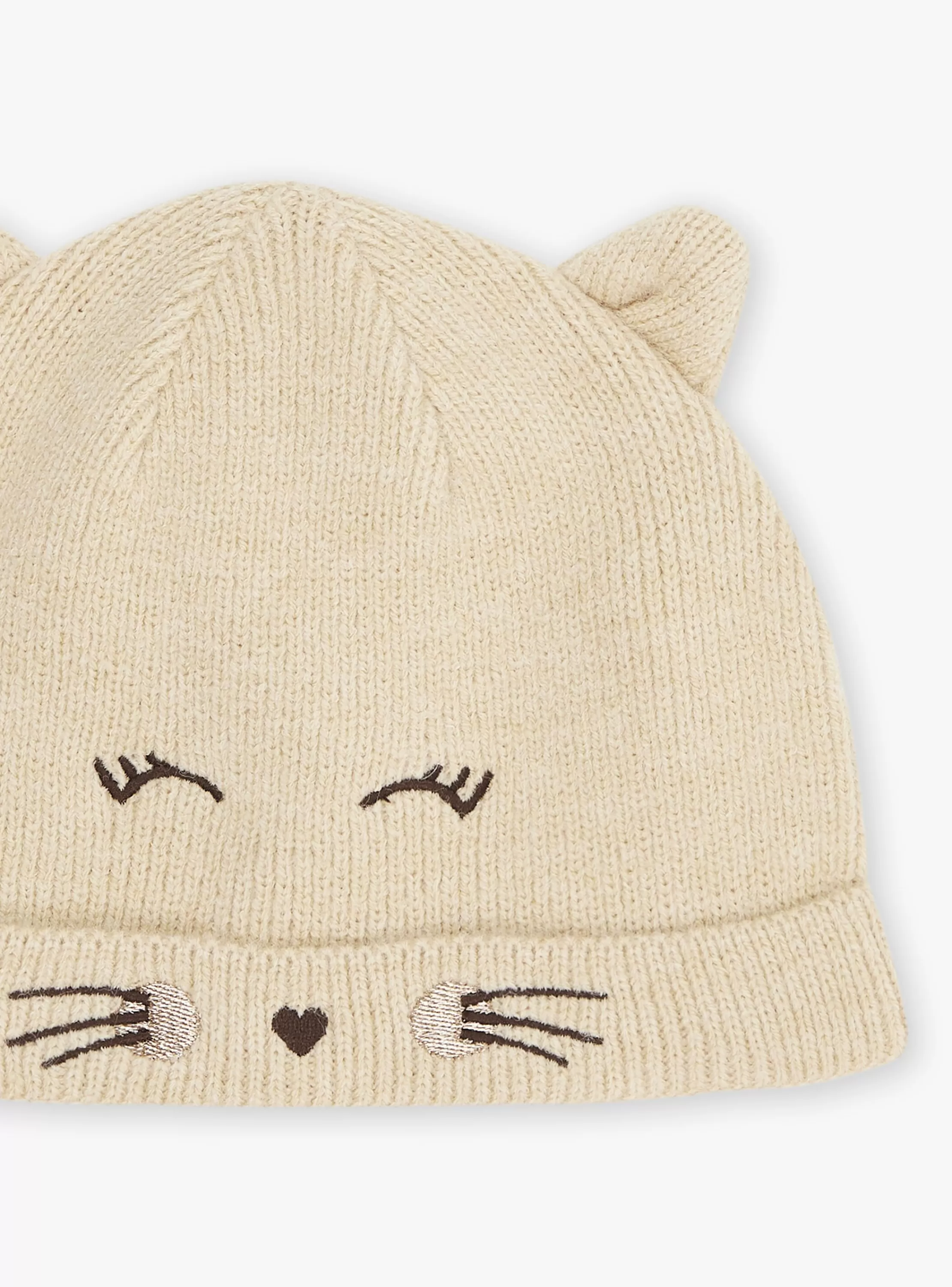 Online Sergent Major Bonnet beige en tricot