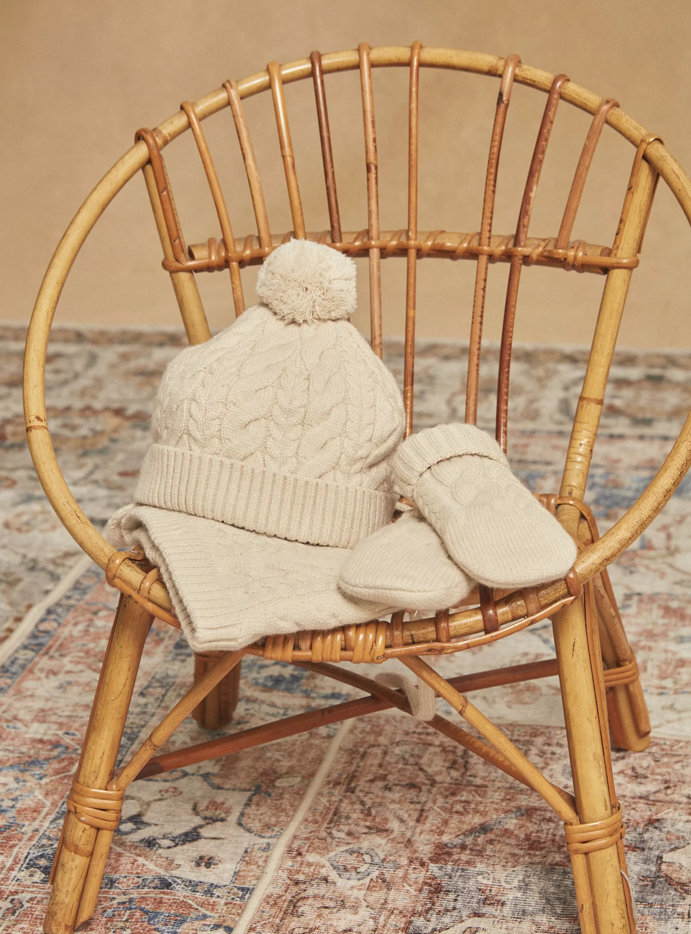 Best Sale Sergent Major Bonnet beige en tricot torsadé