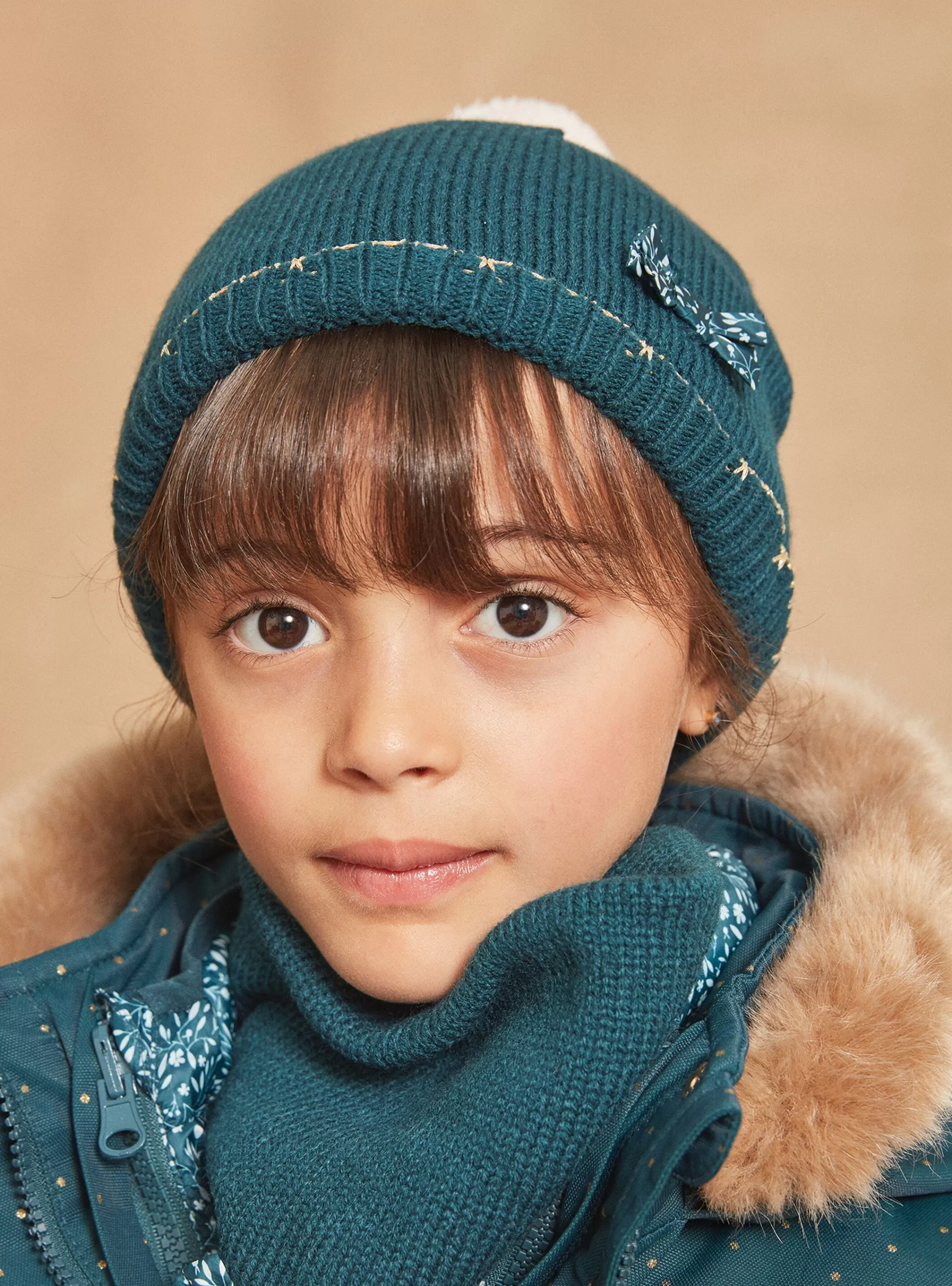 Outlet Sergent Major Bonnet bleu canard en tricot