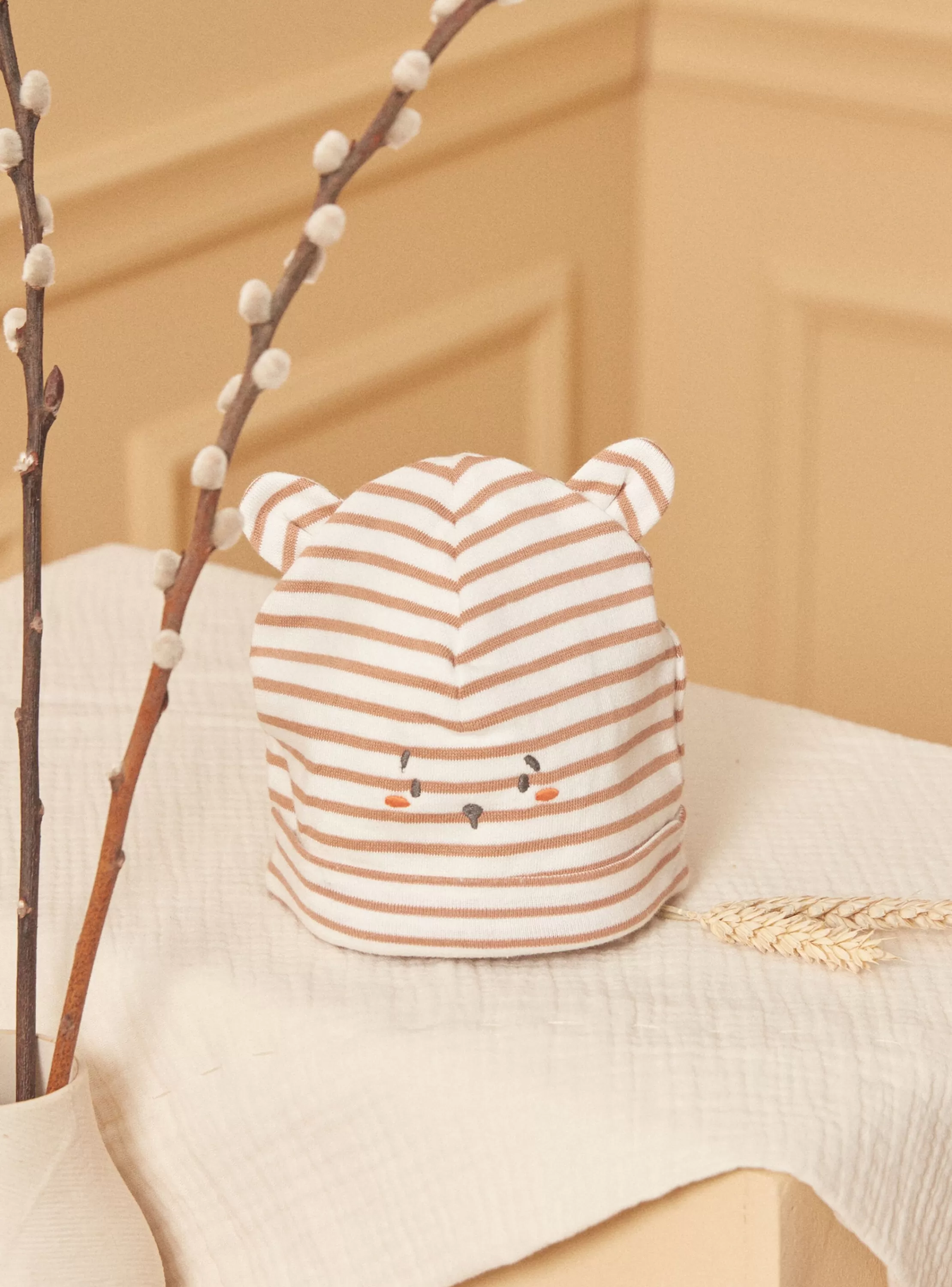 Cheap Sergent Major Bonnet ludique de naissance écru et noisette