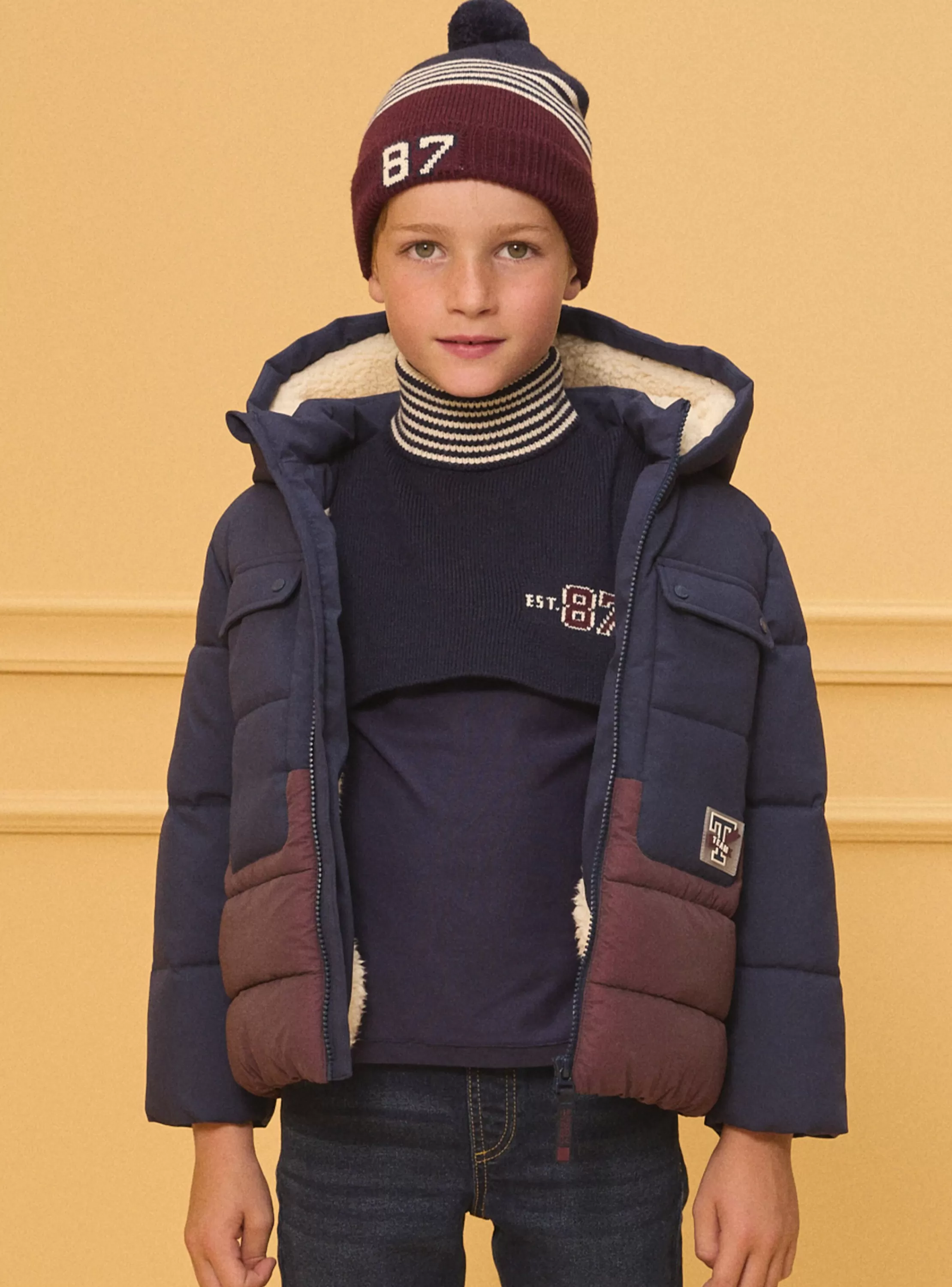 New Sergent Major Bonnet maille avec pompom