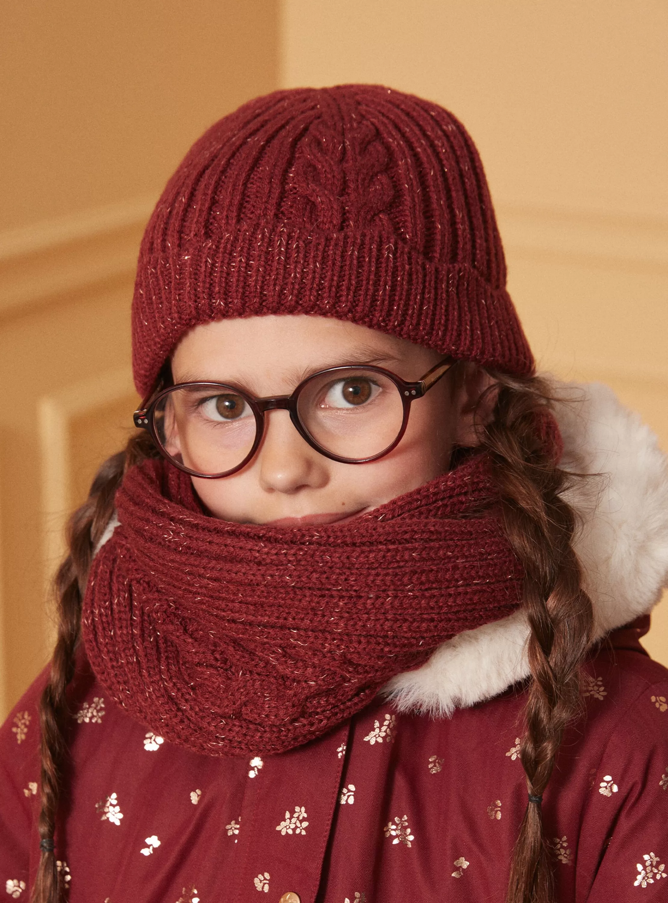 Shop Sergent Major Bonnet maille fantaisie