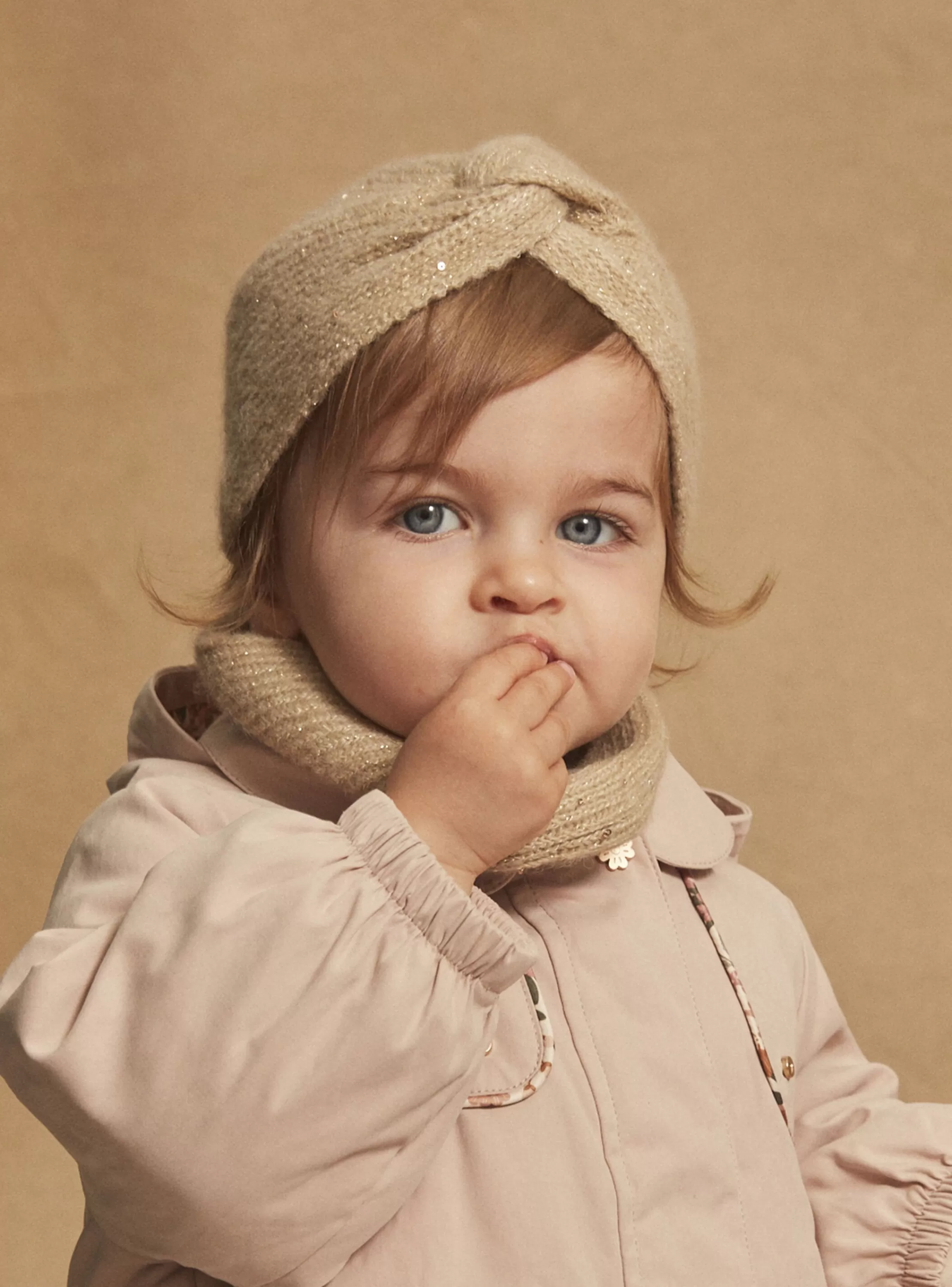 Flash Sale Sergent Major Bonnet rose pâle en tricot