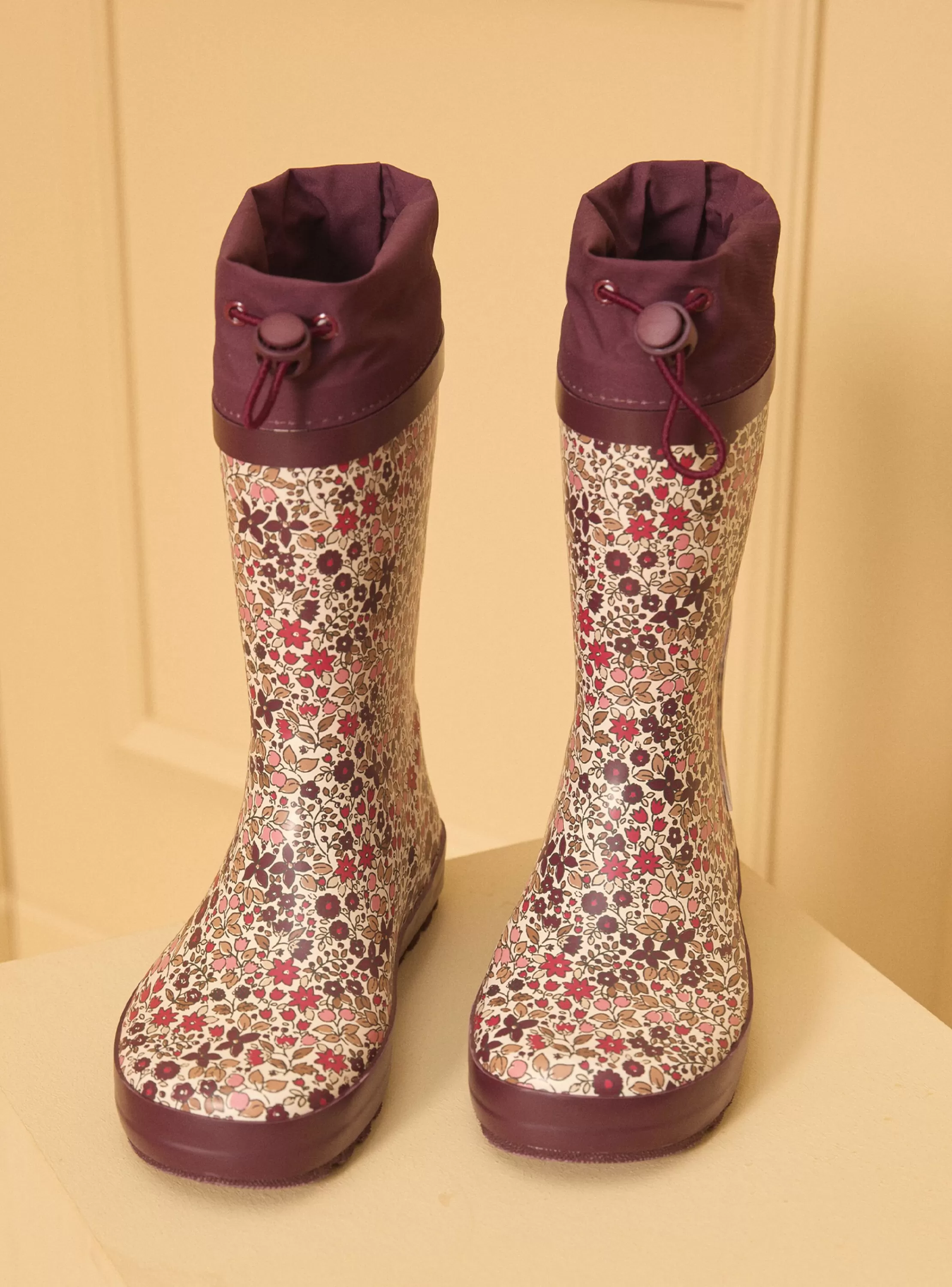 Store Sergent Major Botte de pluie imprimé fleuri