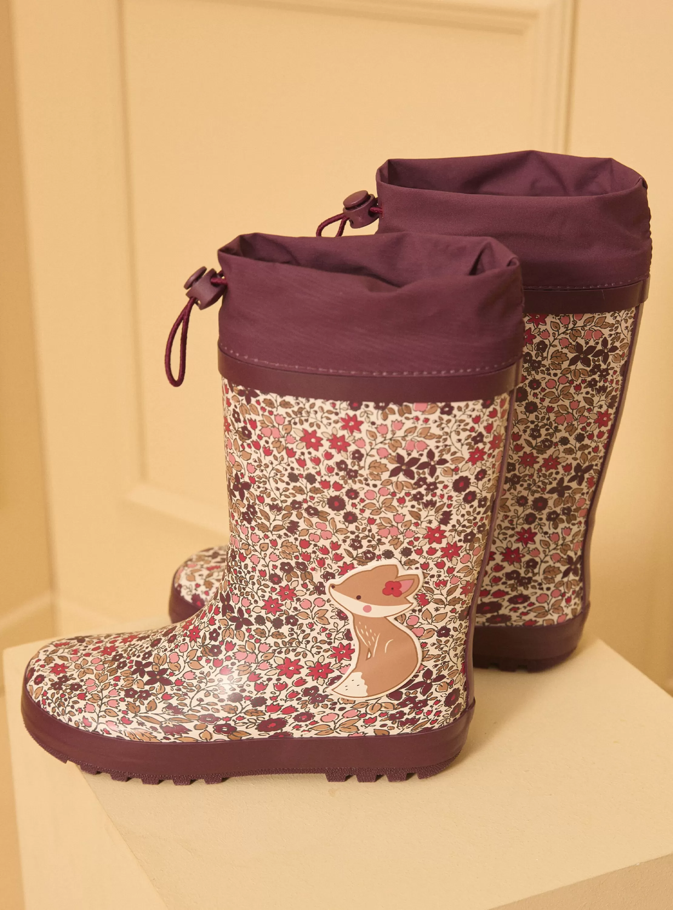 Store Sergent Major Botte de pluie imprimé fleuri