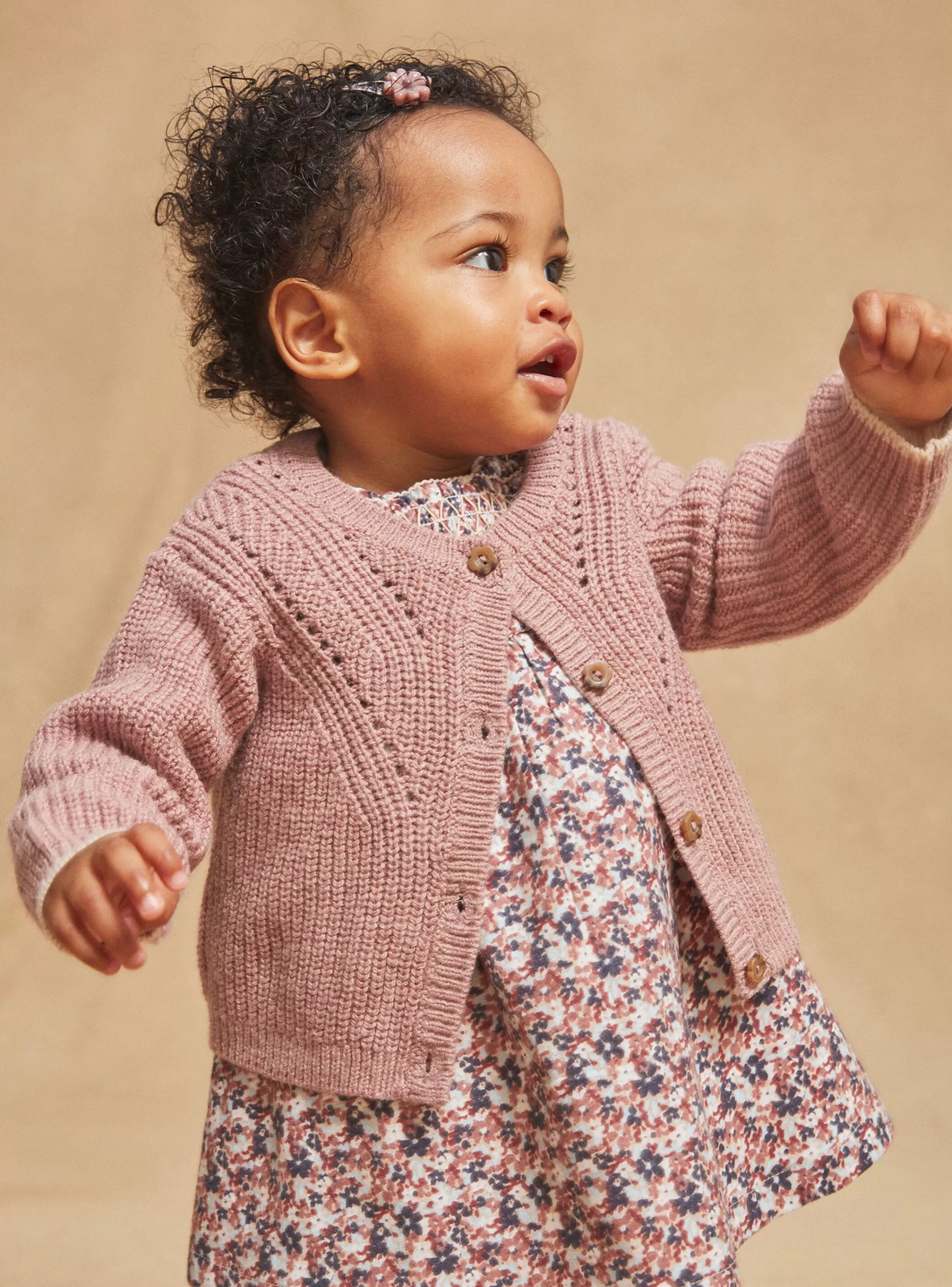 Outlet Sergent Major Cardigan ajouré lilas en tricot
