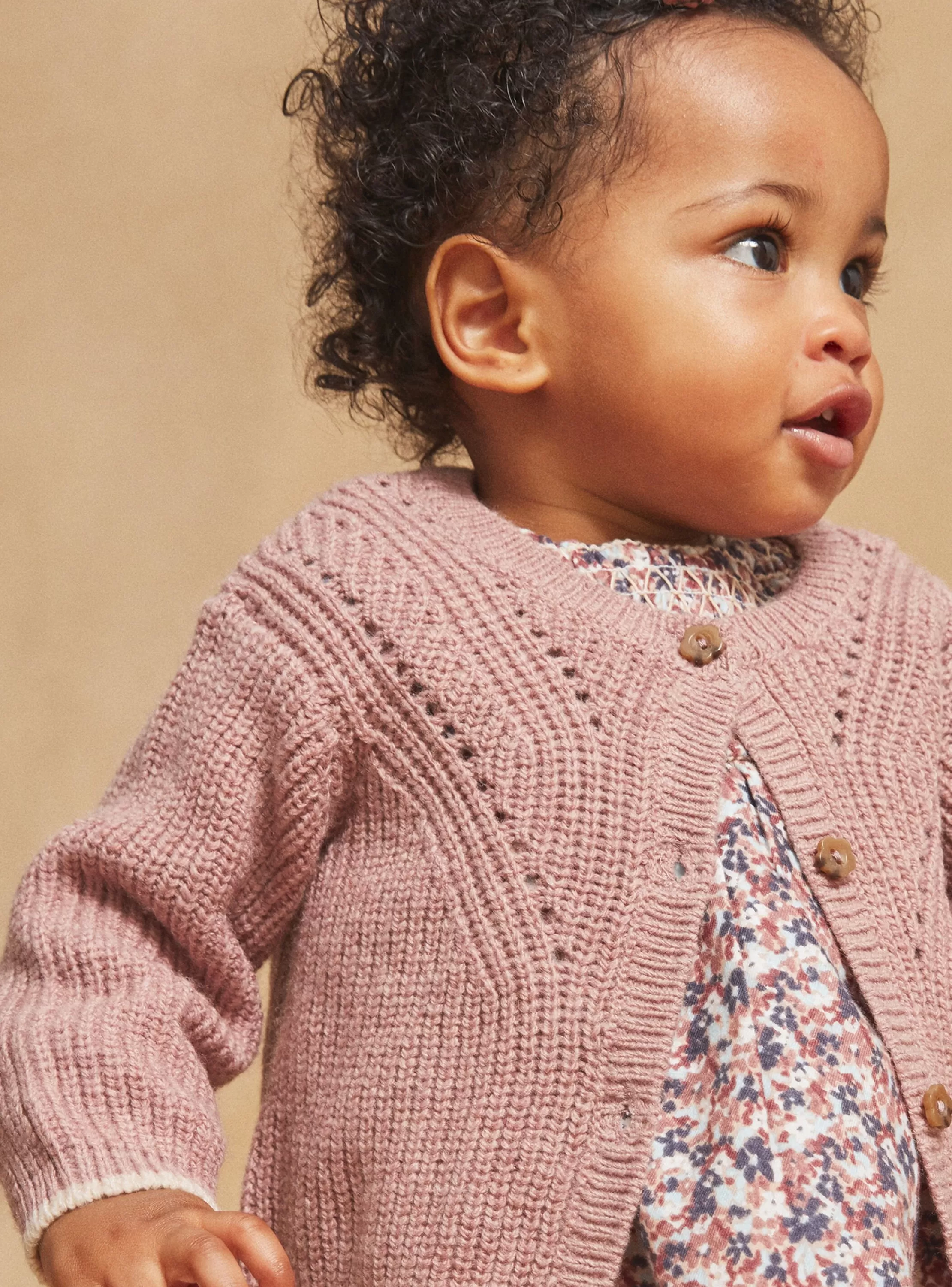 Outlet Sergent Major Cardigan ajouré lilas en tricot