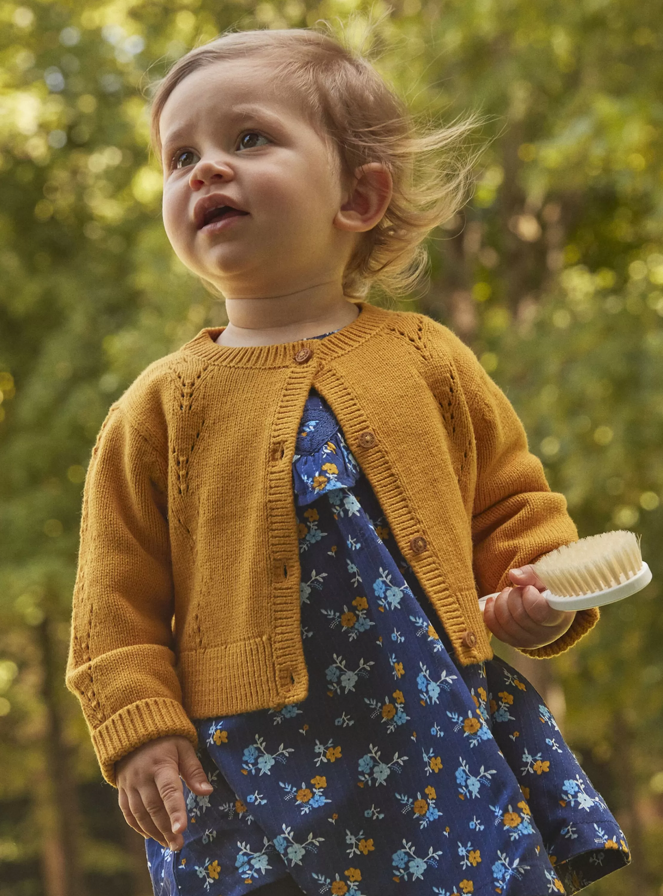Online Sergent Major Cardigan ambre jaune