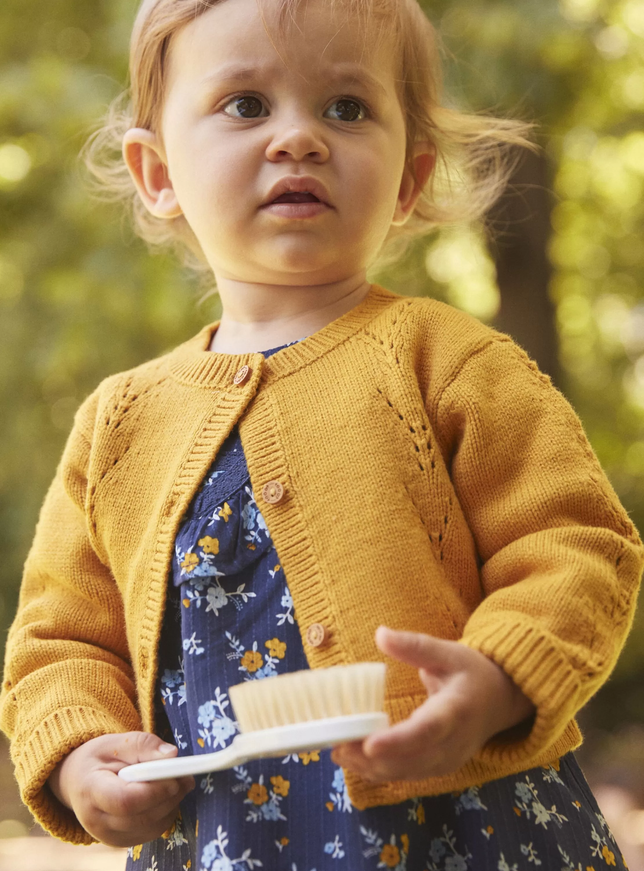 Online Sergent Major Cardigan ambre jaune