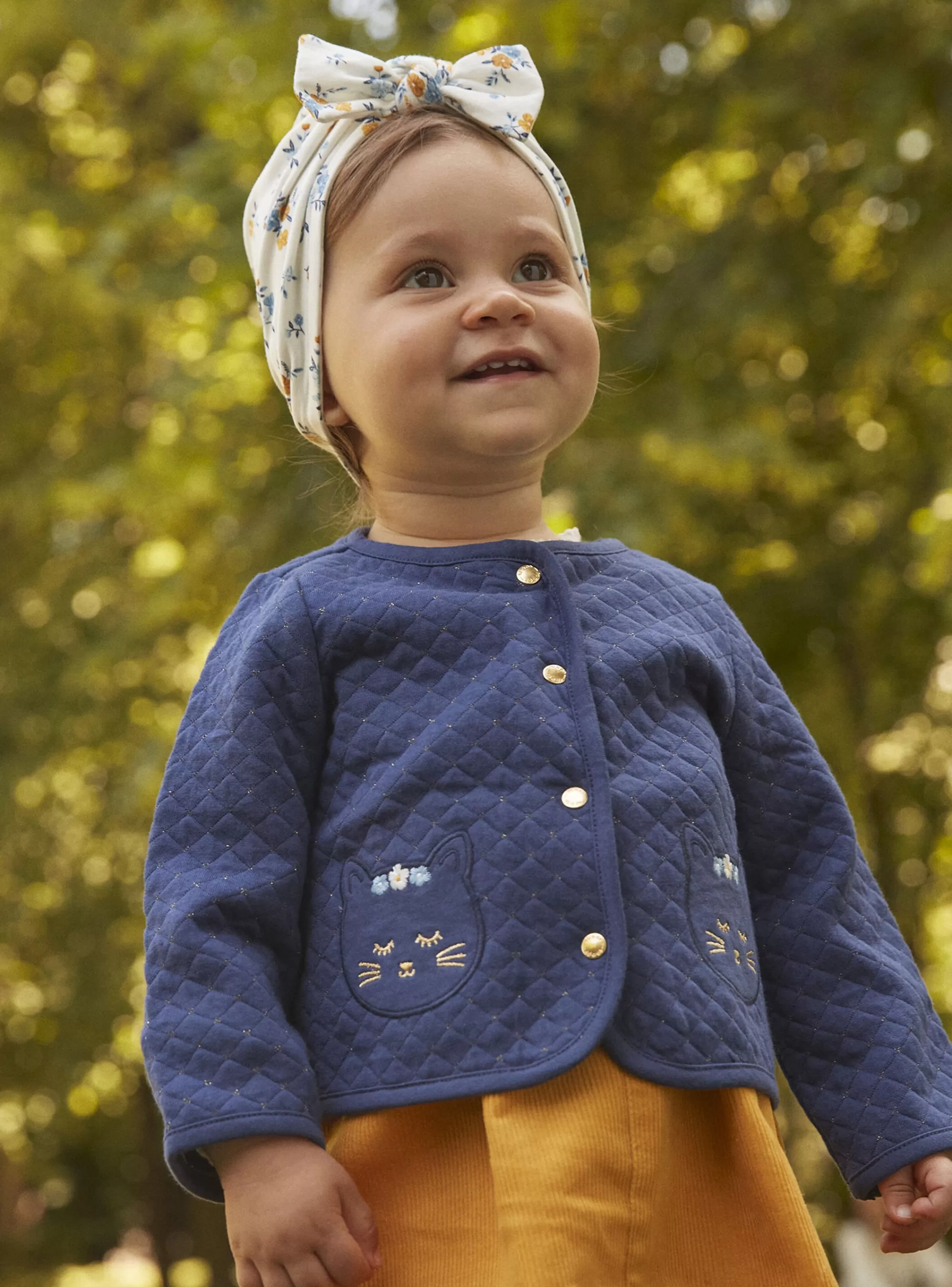 Clearance Sergent Major Cardigan bleu marine en tubique
