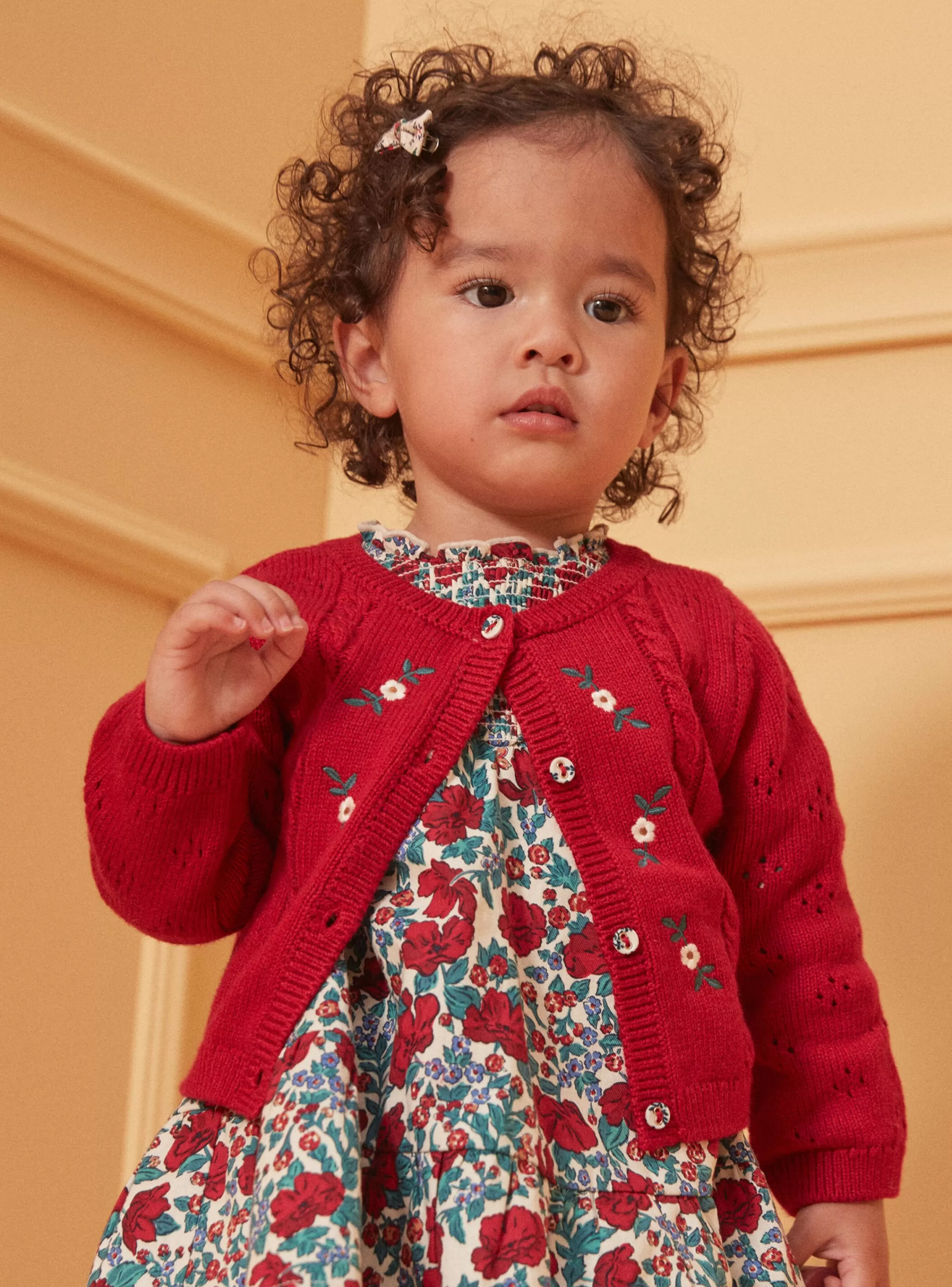 New Sergent Major Cardigan brodé fleurs