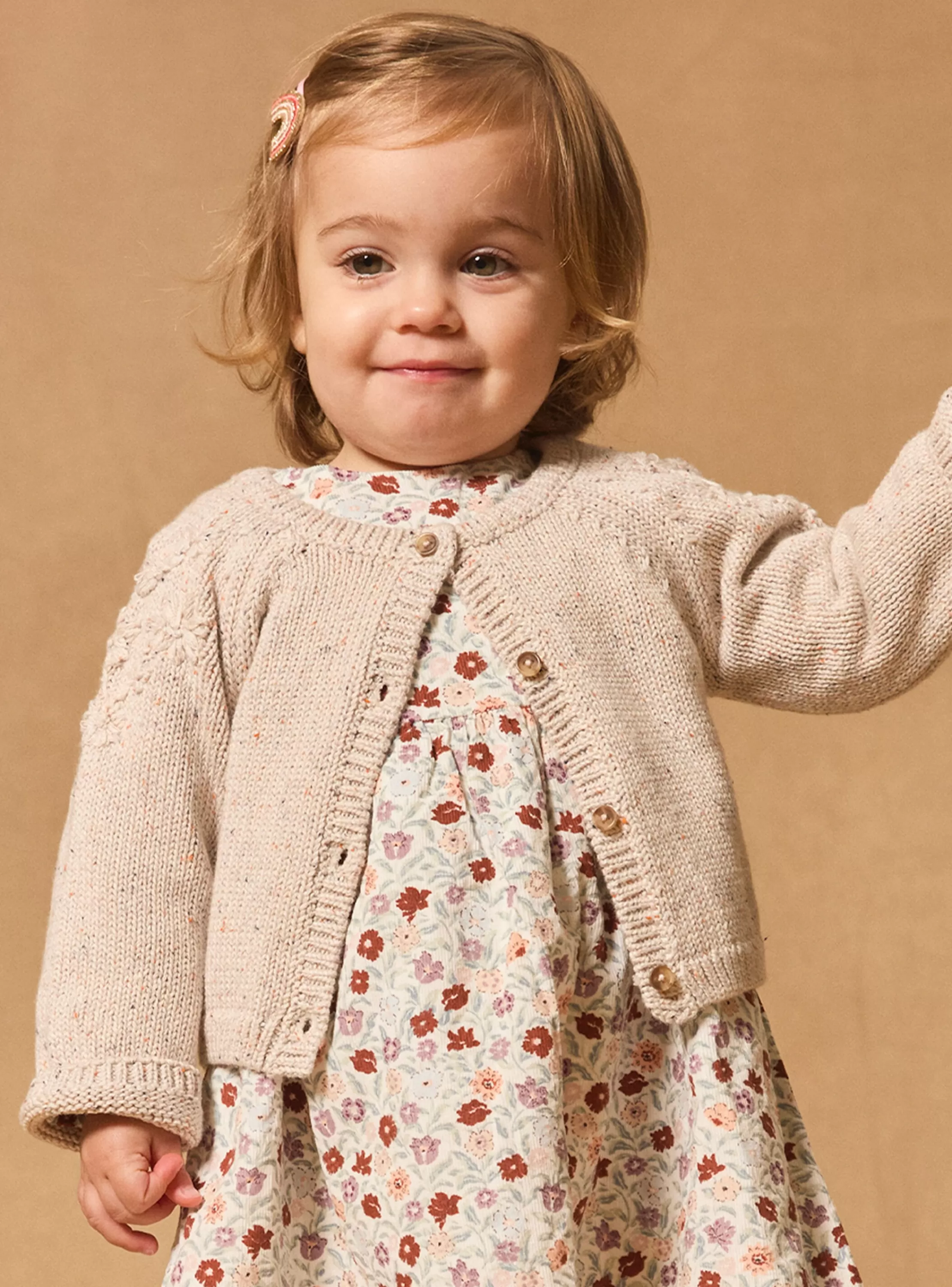Online Sergent Major Cardigan chiné fleurs
