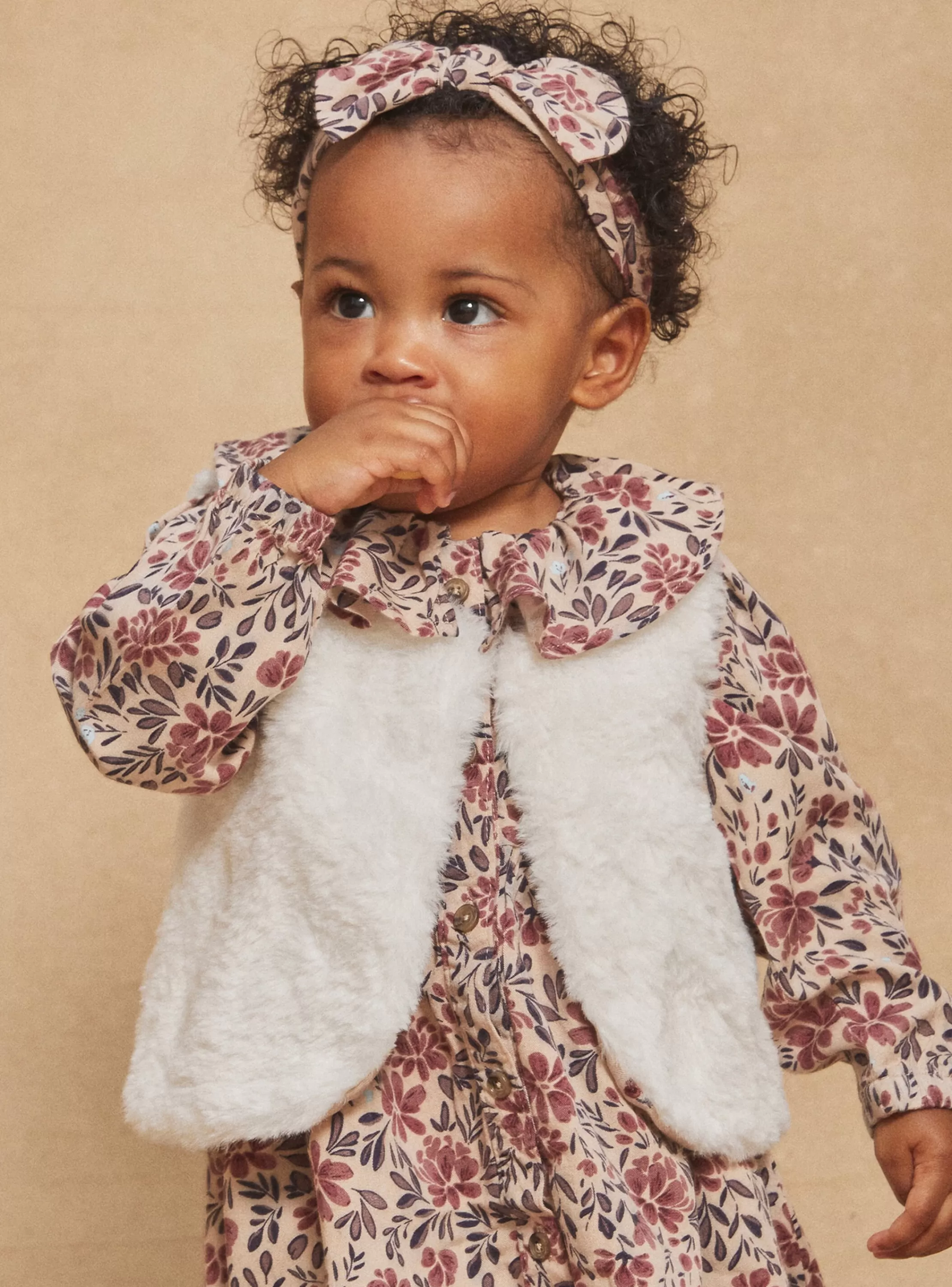 Discount Sergent Major Cardigan écru sans manches réversible