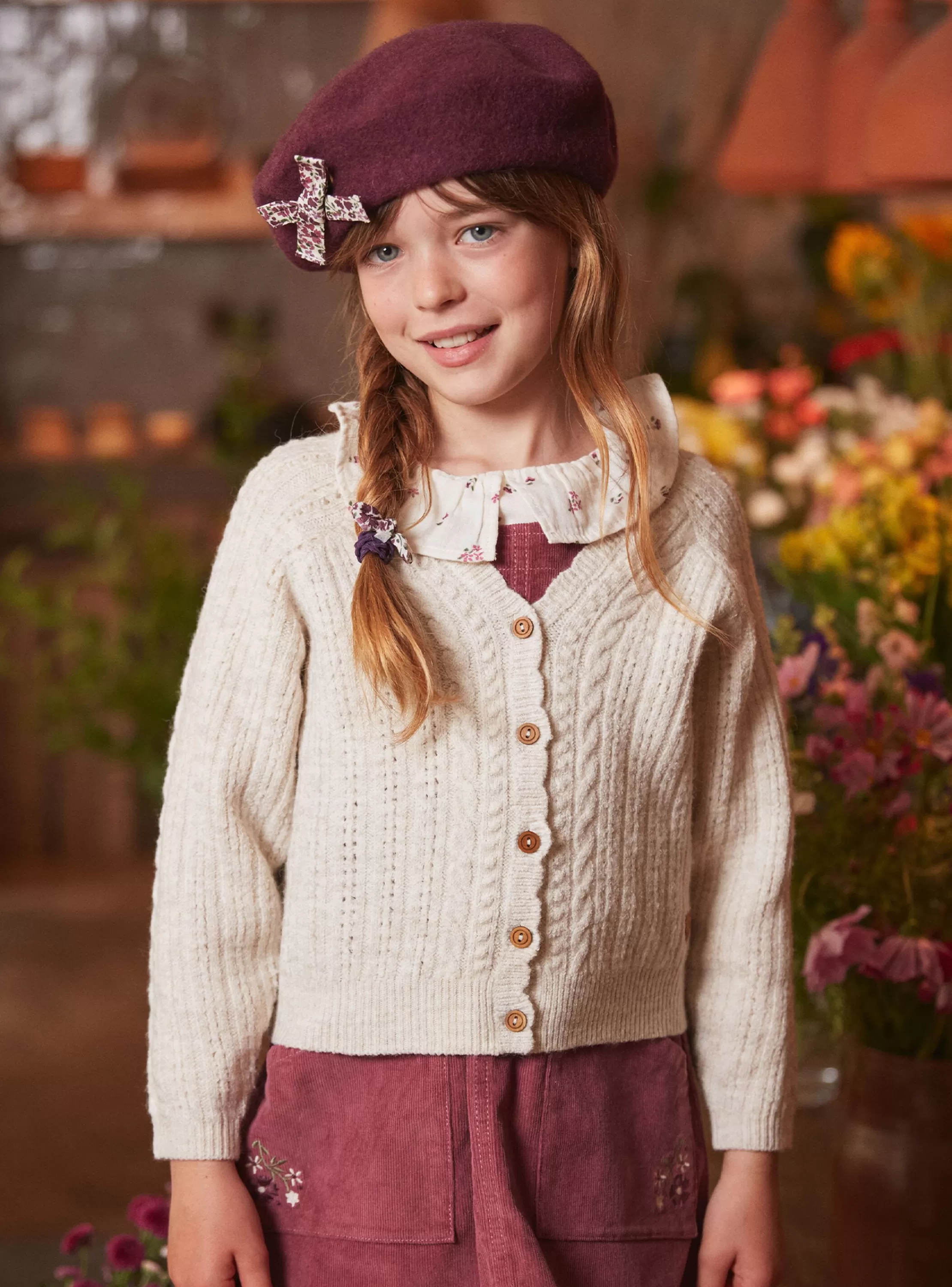Shop Sergent Major Cardigan Ecru chiné