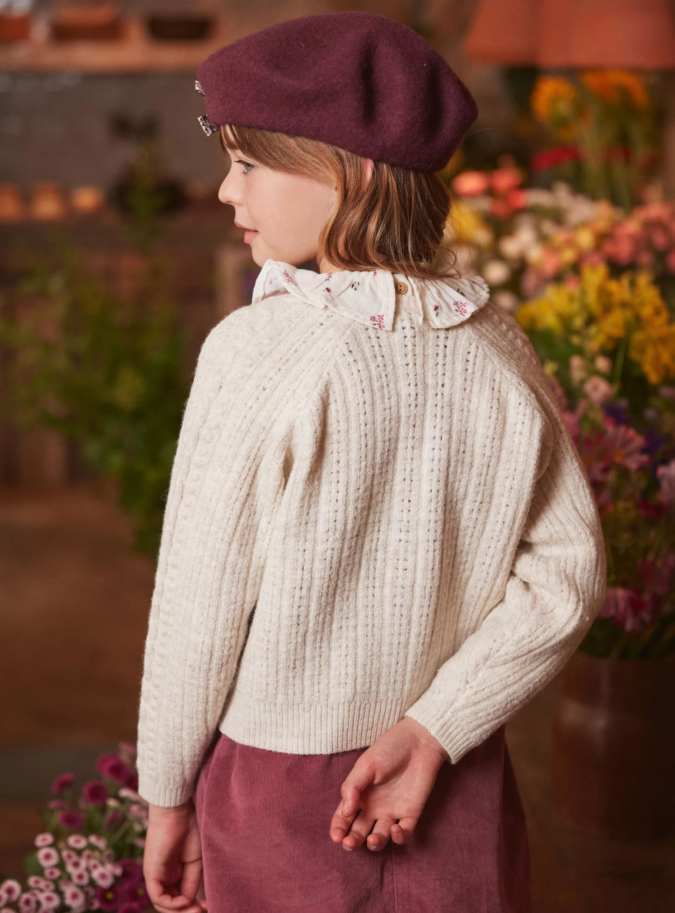 Shop Sergent Major Cardigan Ecru chiné
