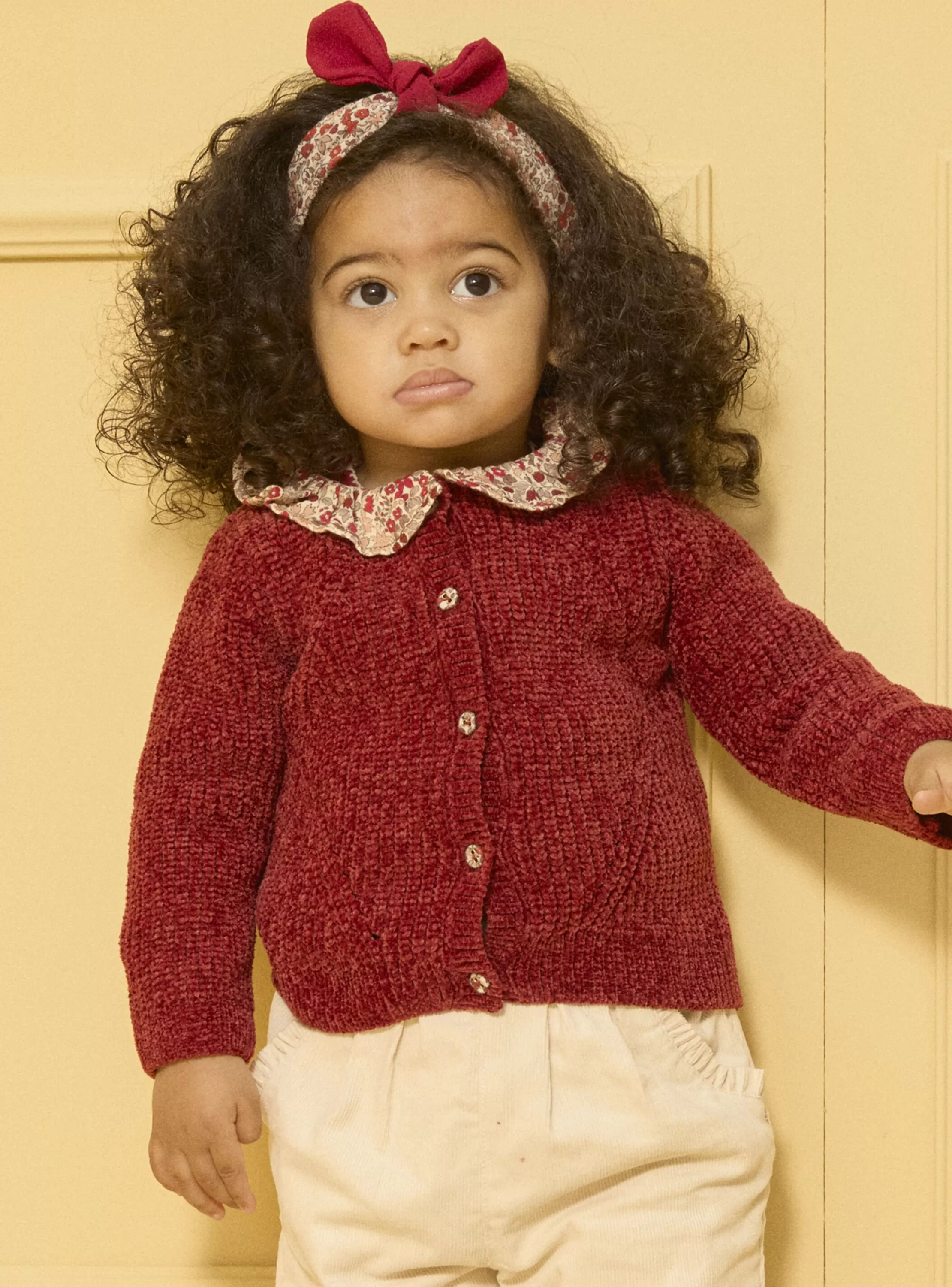 Shop Sergent Major Cardigan en maille chenille