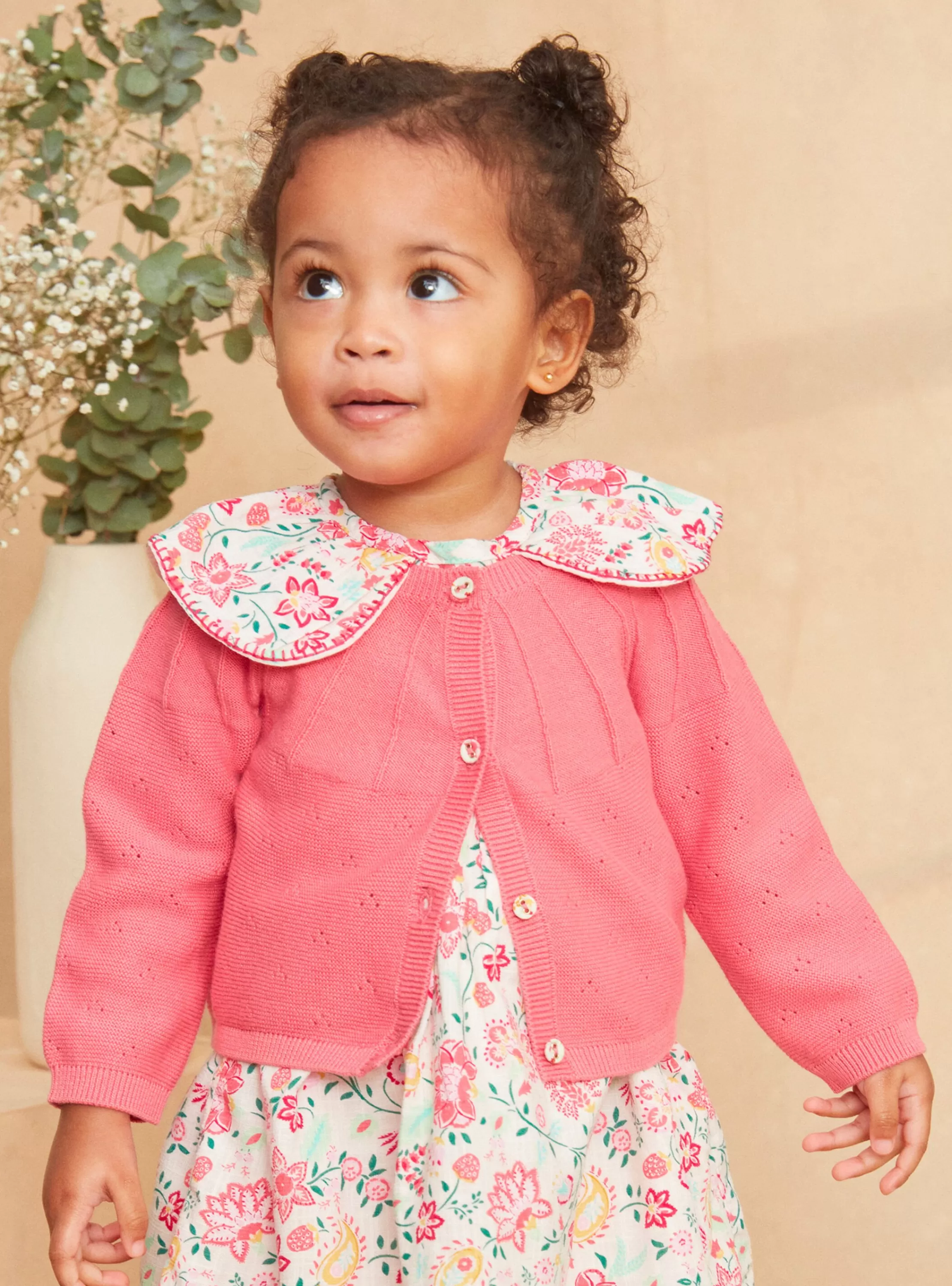 Hot Sergent Major Cardigan en tricot rose