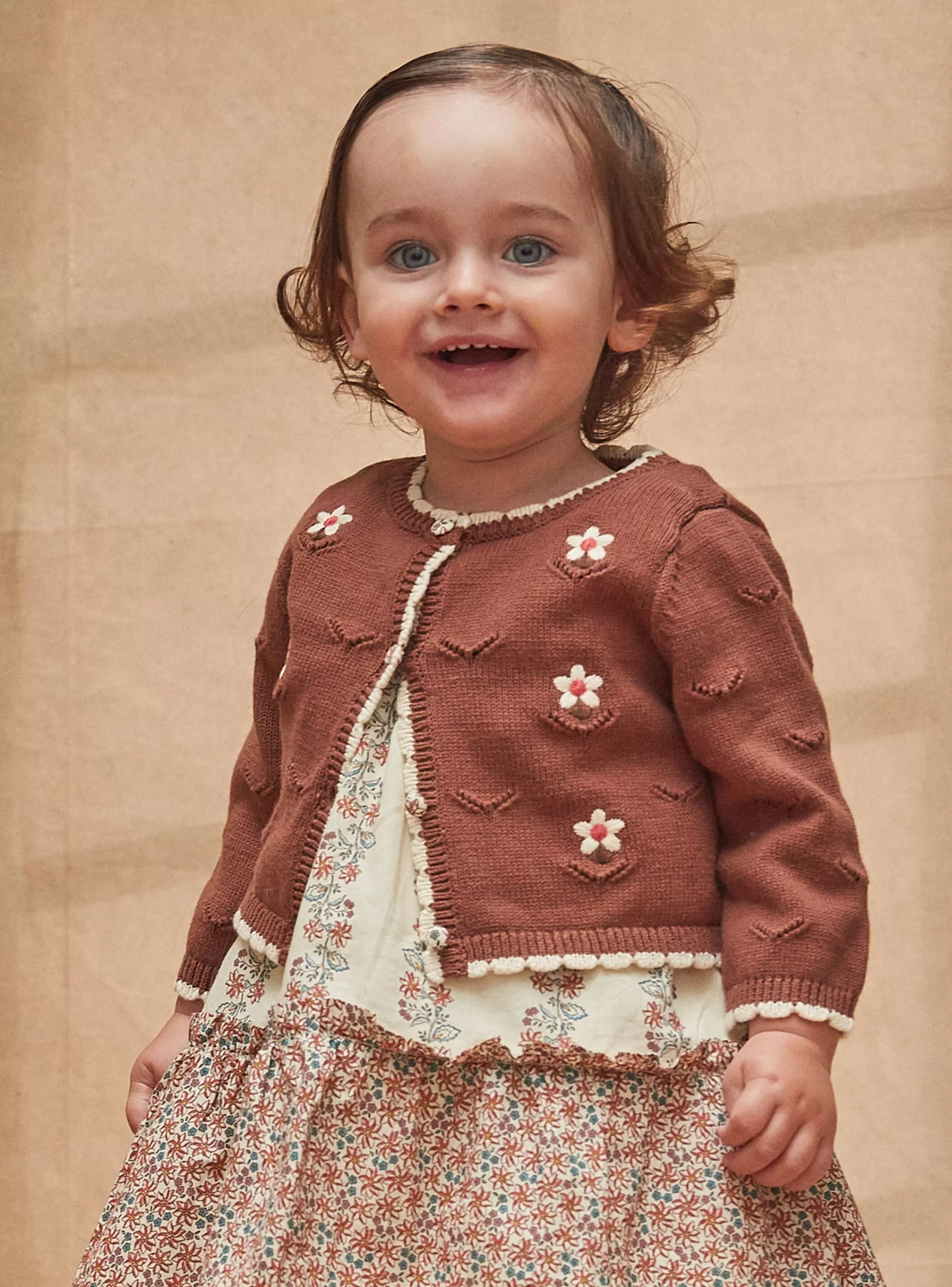 Best Sergent Major Cardigan Marron