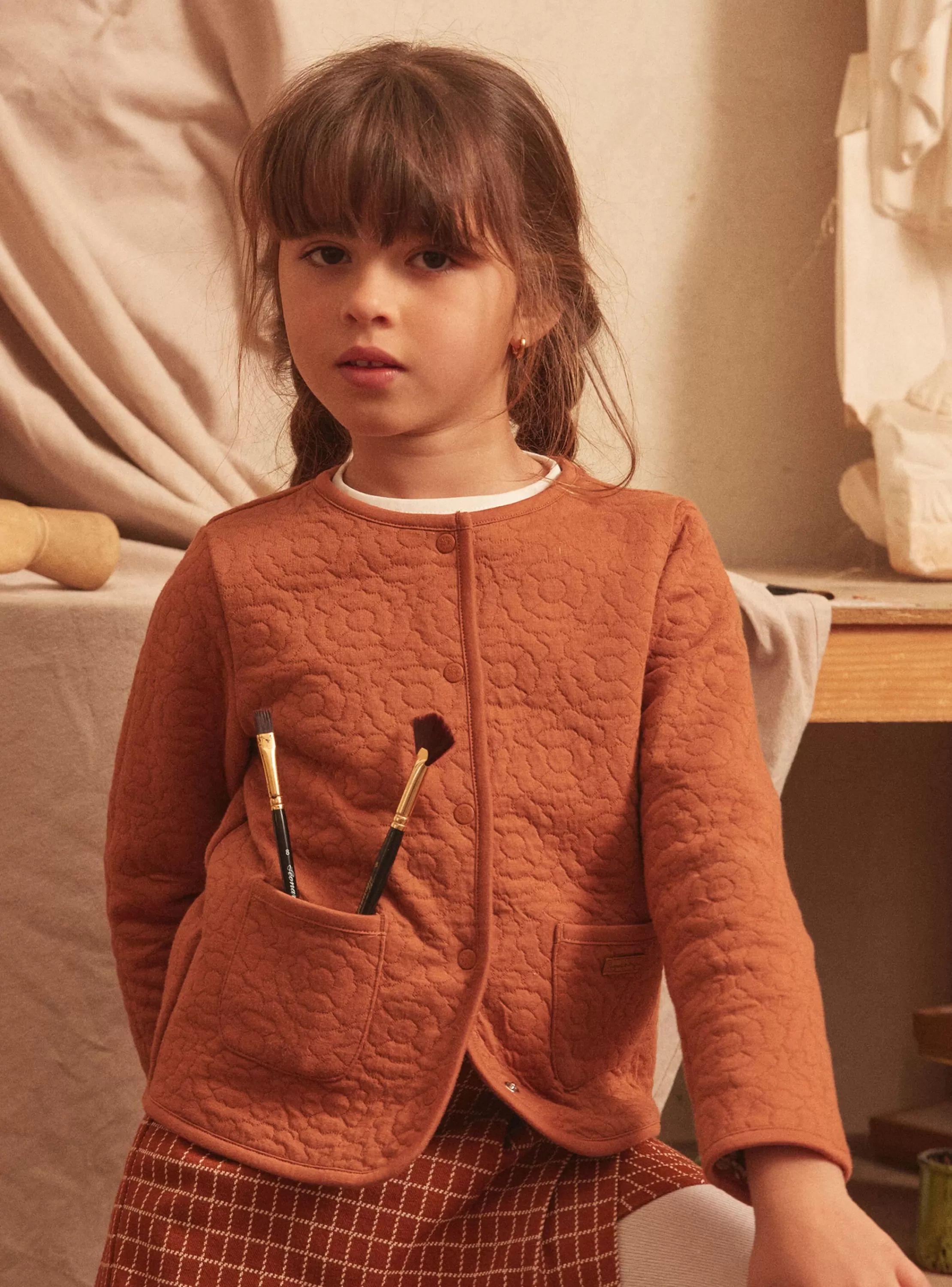 Best Sergent Major Cardigan Marron