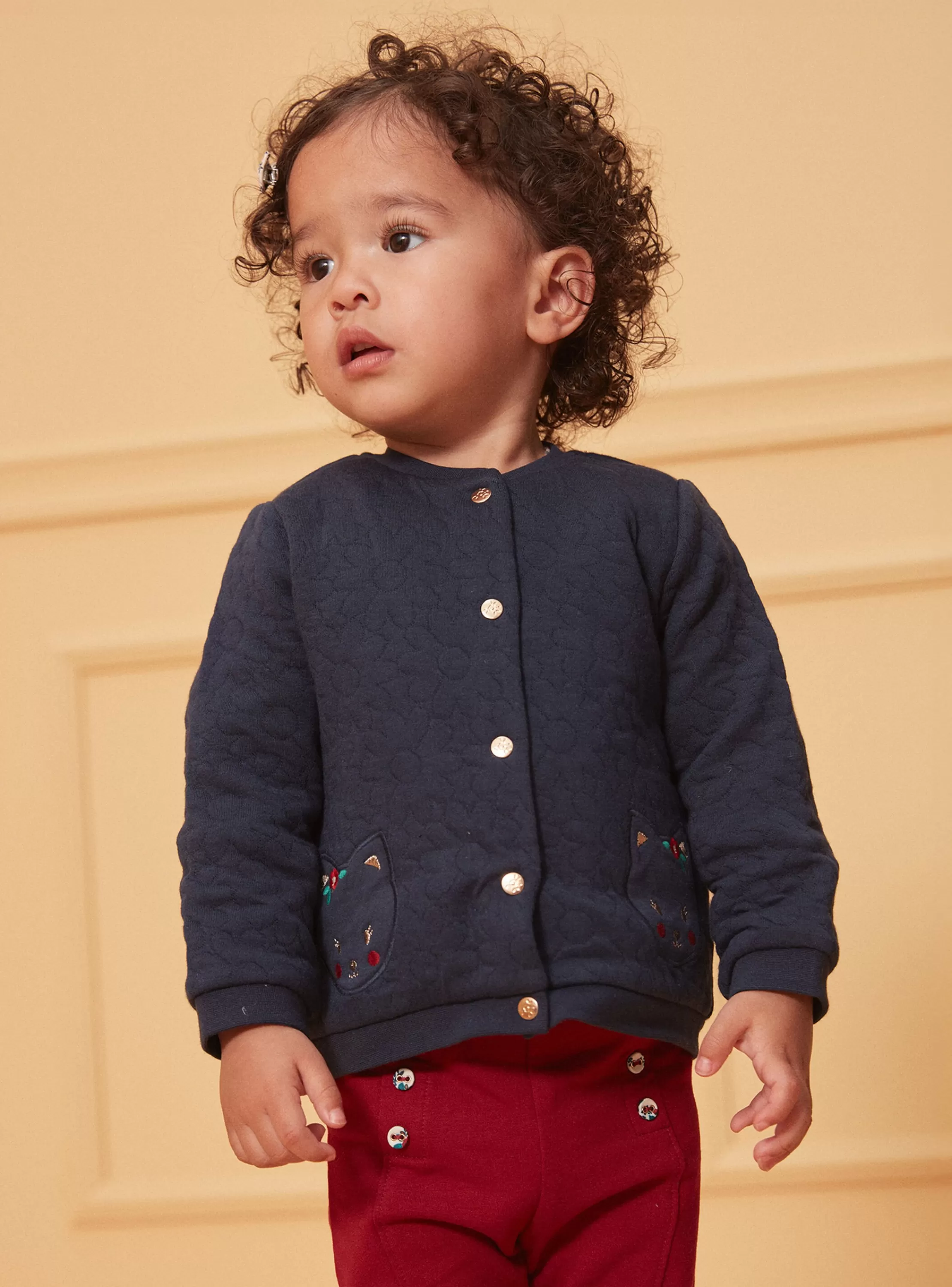 Store Sergent Major Cardigan matelassé