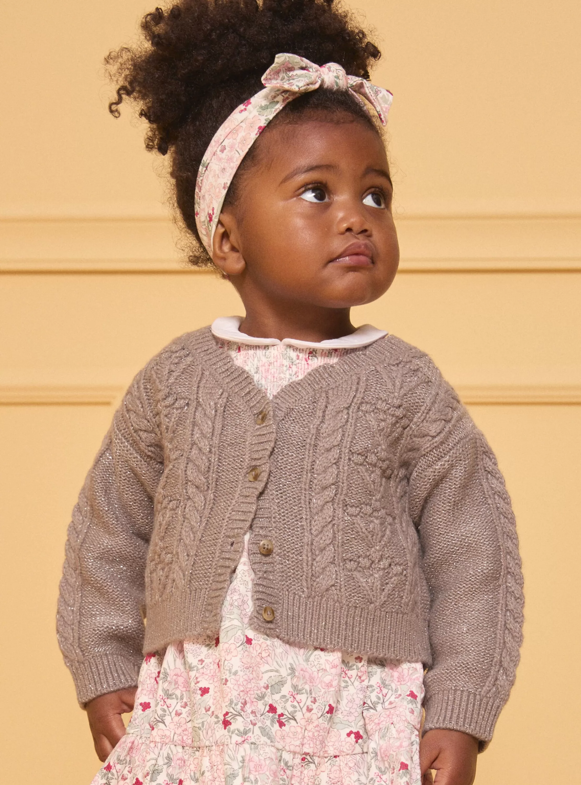 Clearance Sergent Major Cardigan tressé fantaisie