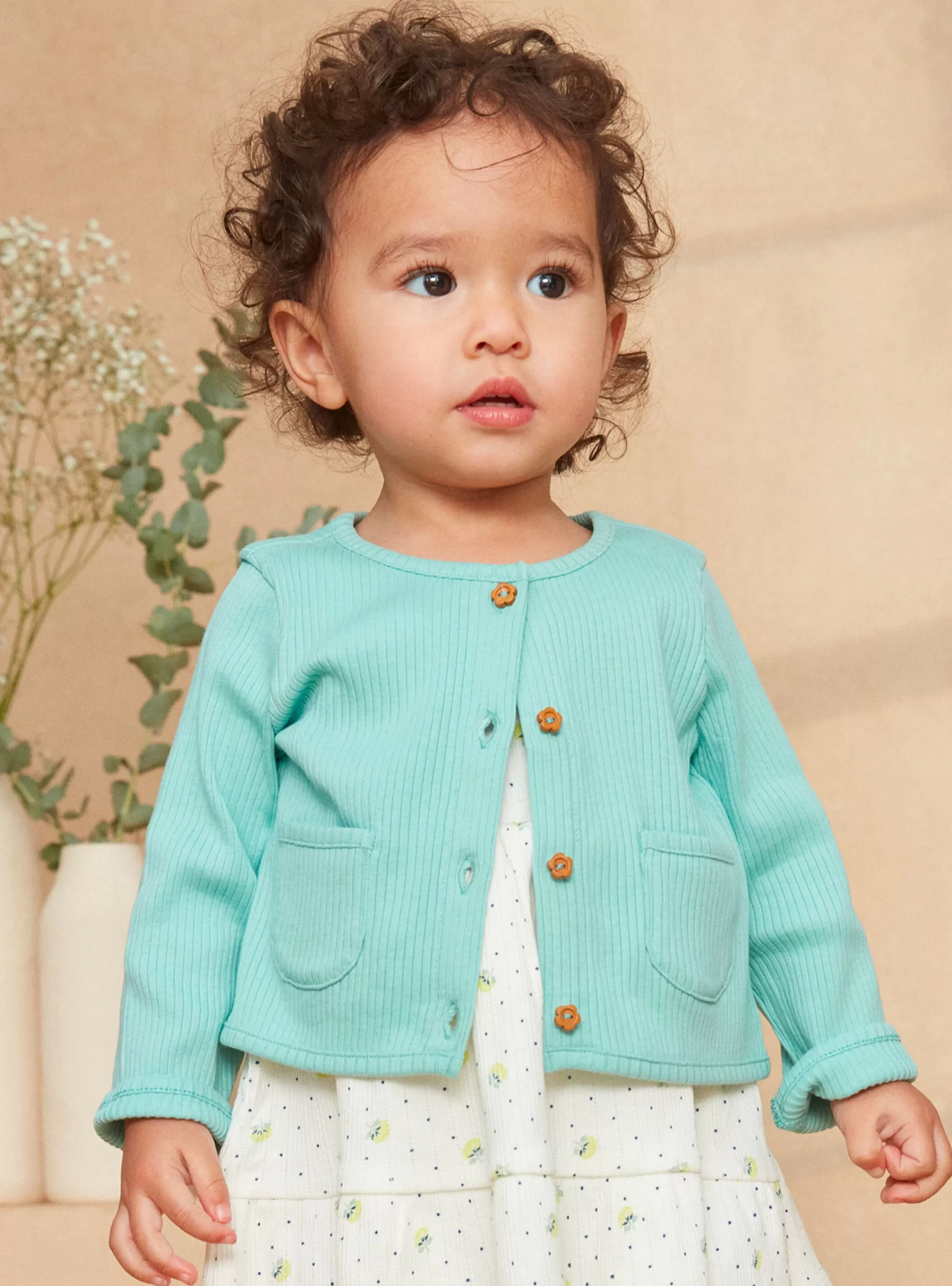 New Sergent Major Cardigan Turquoise