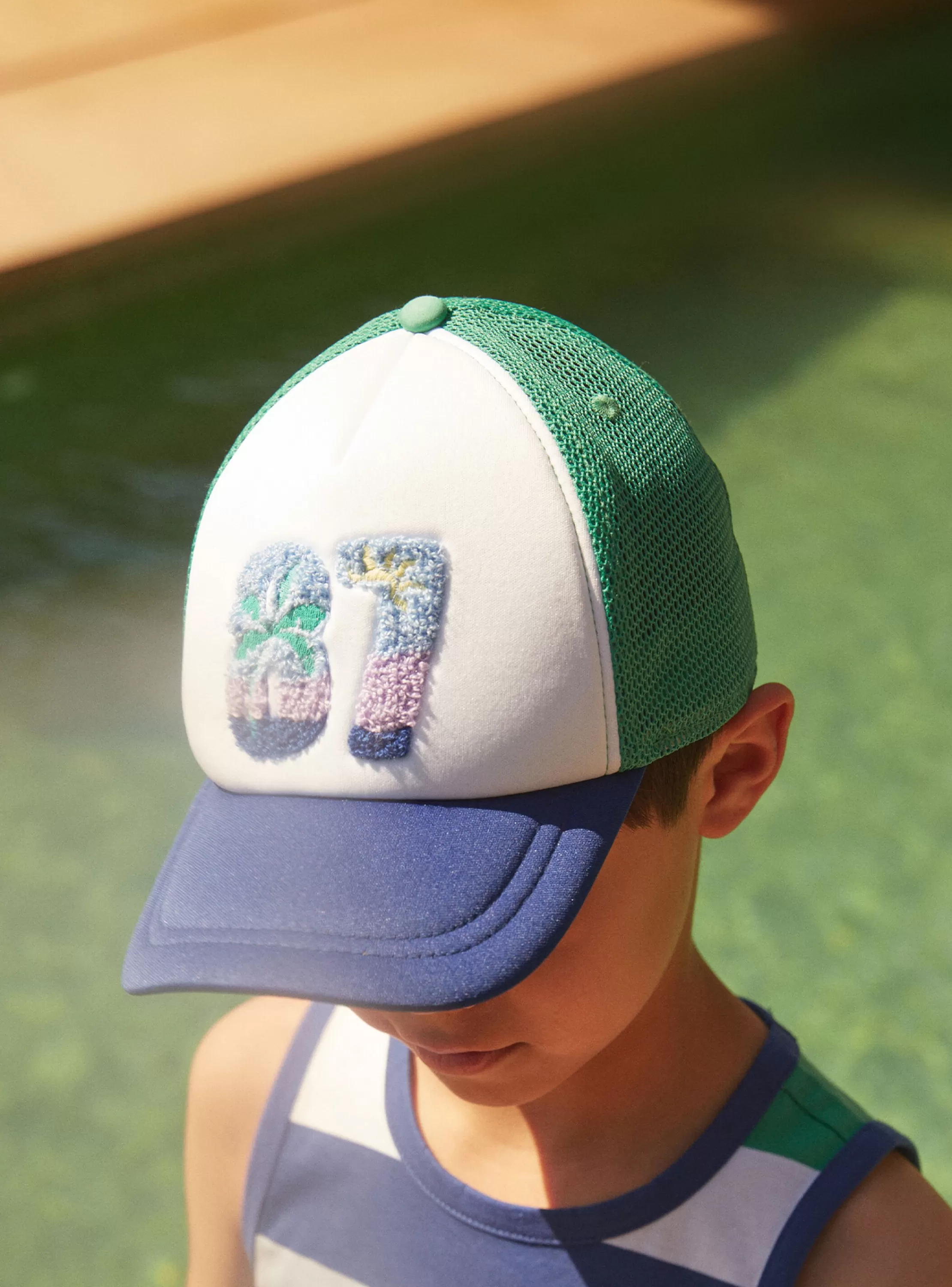 Best Sale Sergent Major Casquette blanche et verte