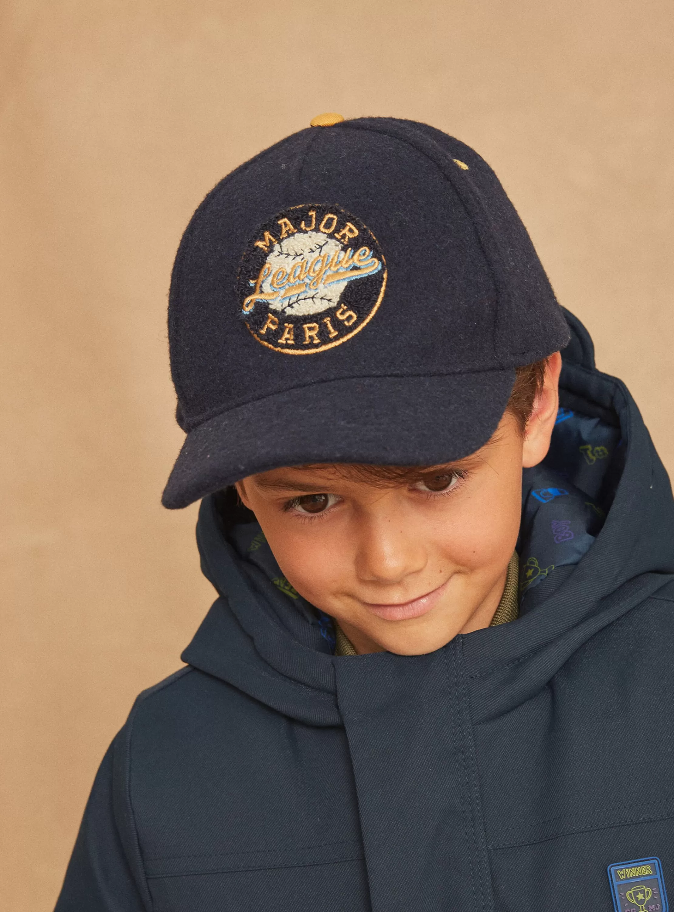 Best Sergent Major Casquette bleu foncé en tricot