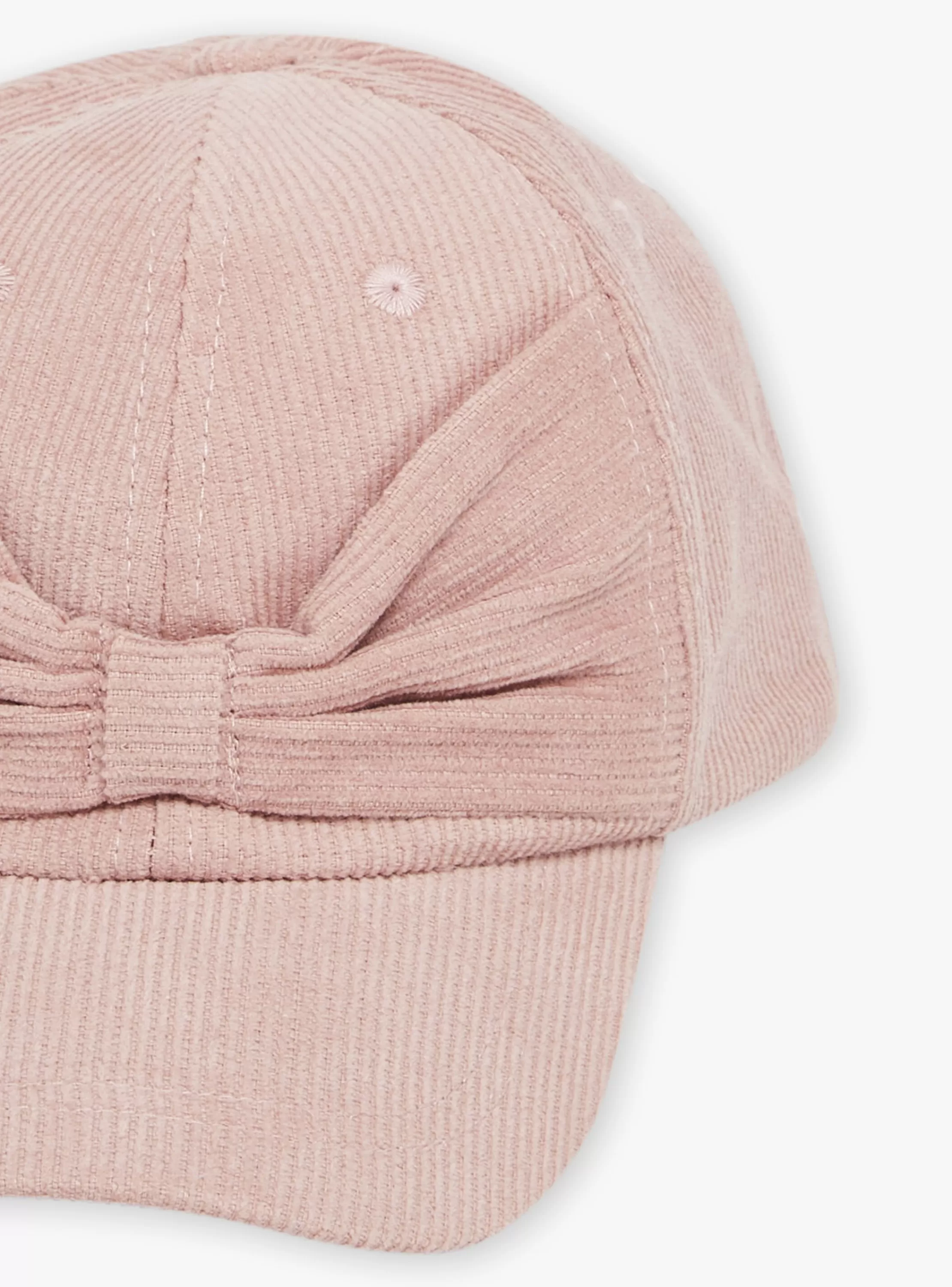 Fashion Sergent Major Casquette rose en velours côtelé