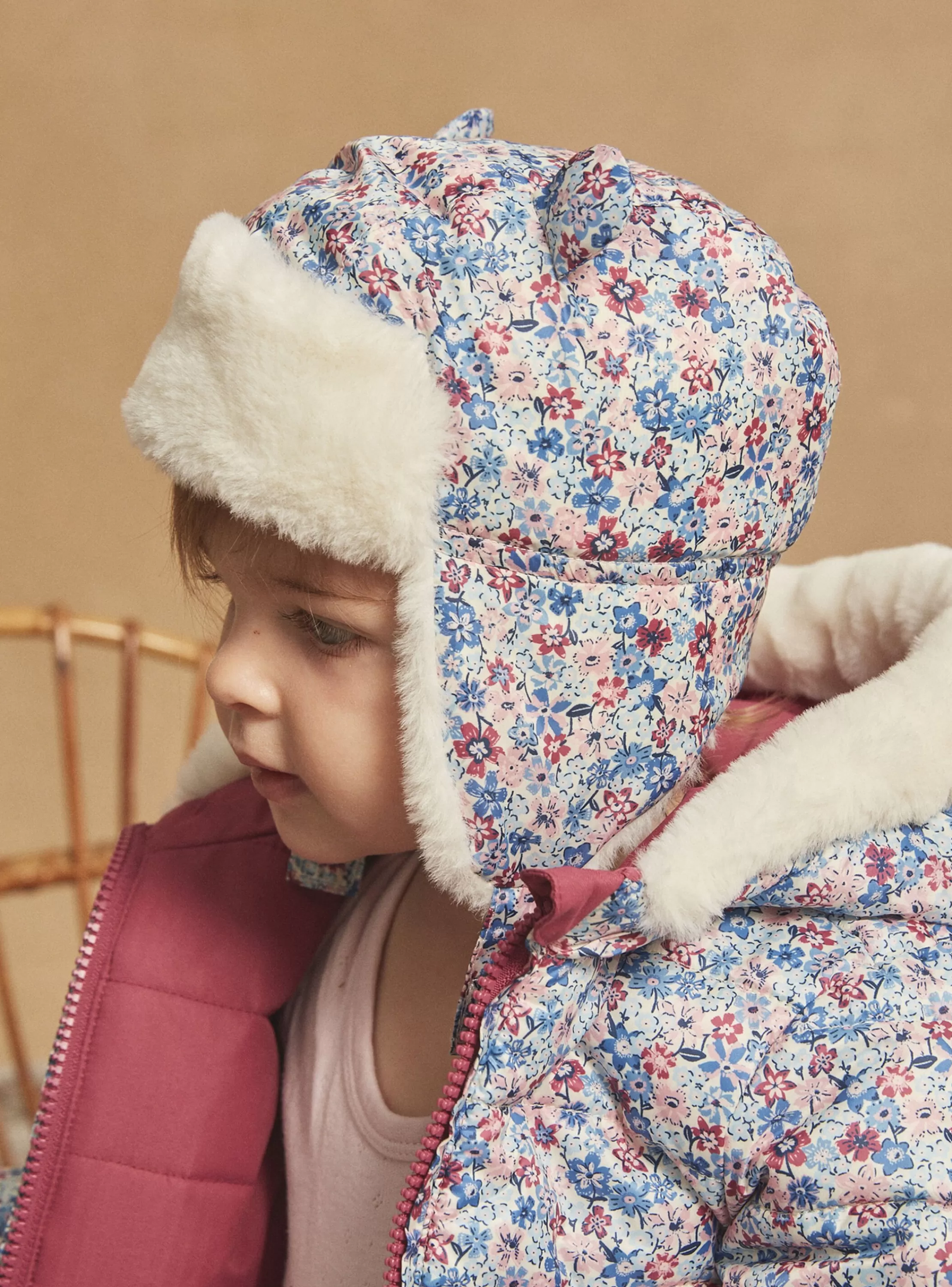 Outlet Sergent Major Chapka écrue, rose et bleue à imprimé fleuri
