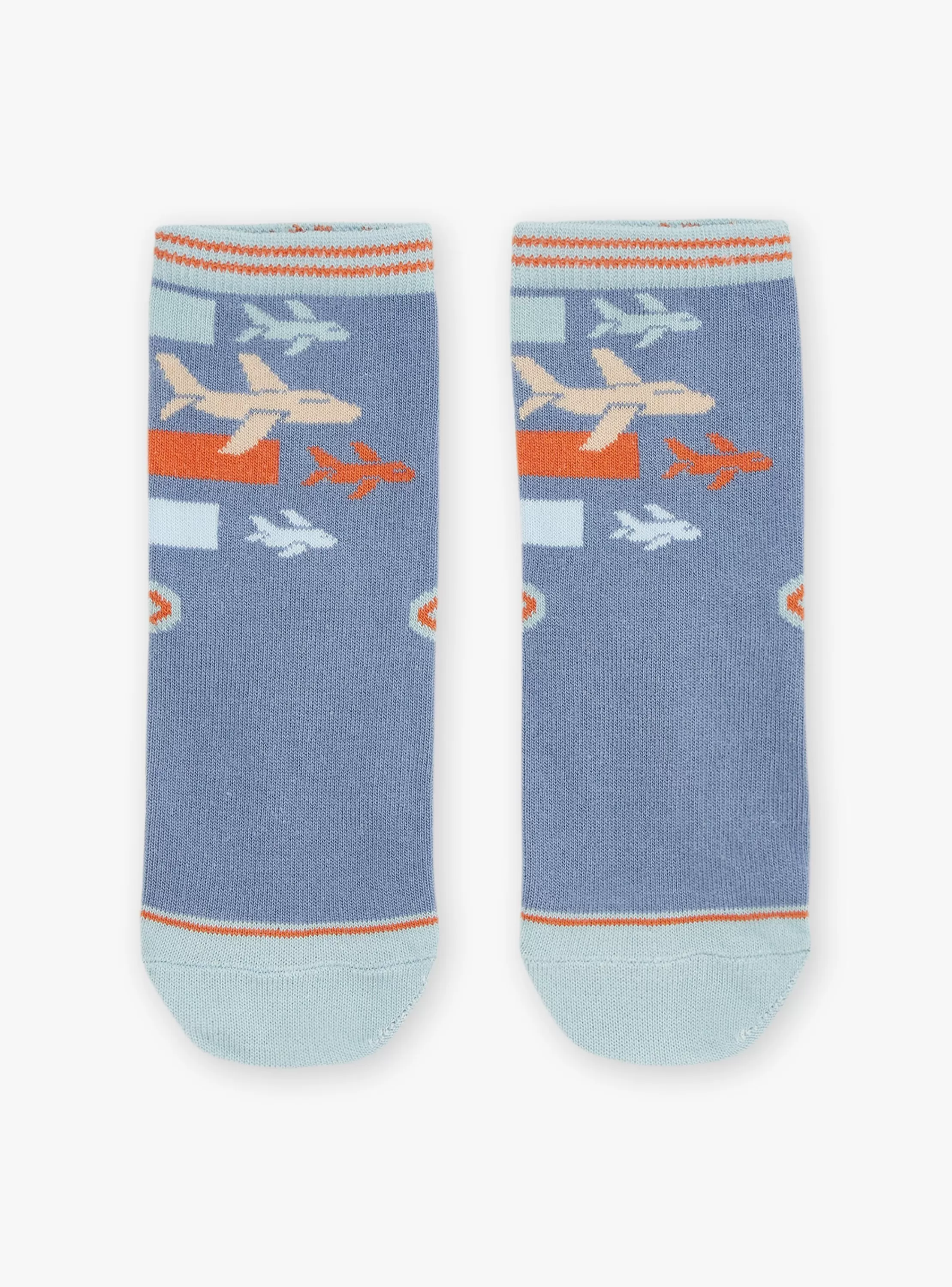 New Sergent Major Chaussettes bleues à imprimé avions