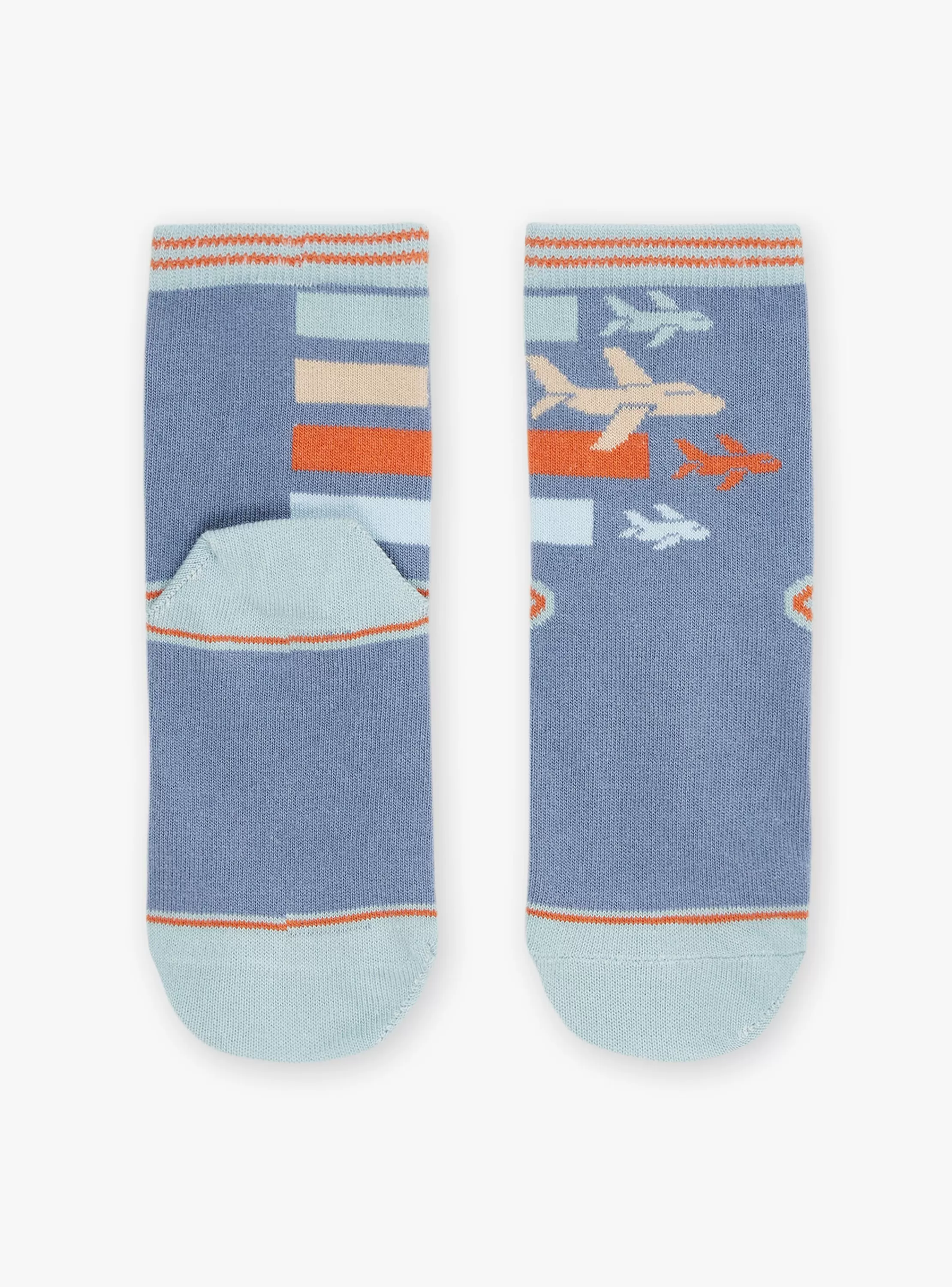 New Sergent Major Chaussettes bleues à imprimé avions