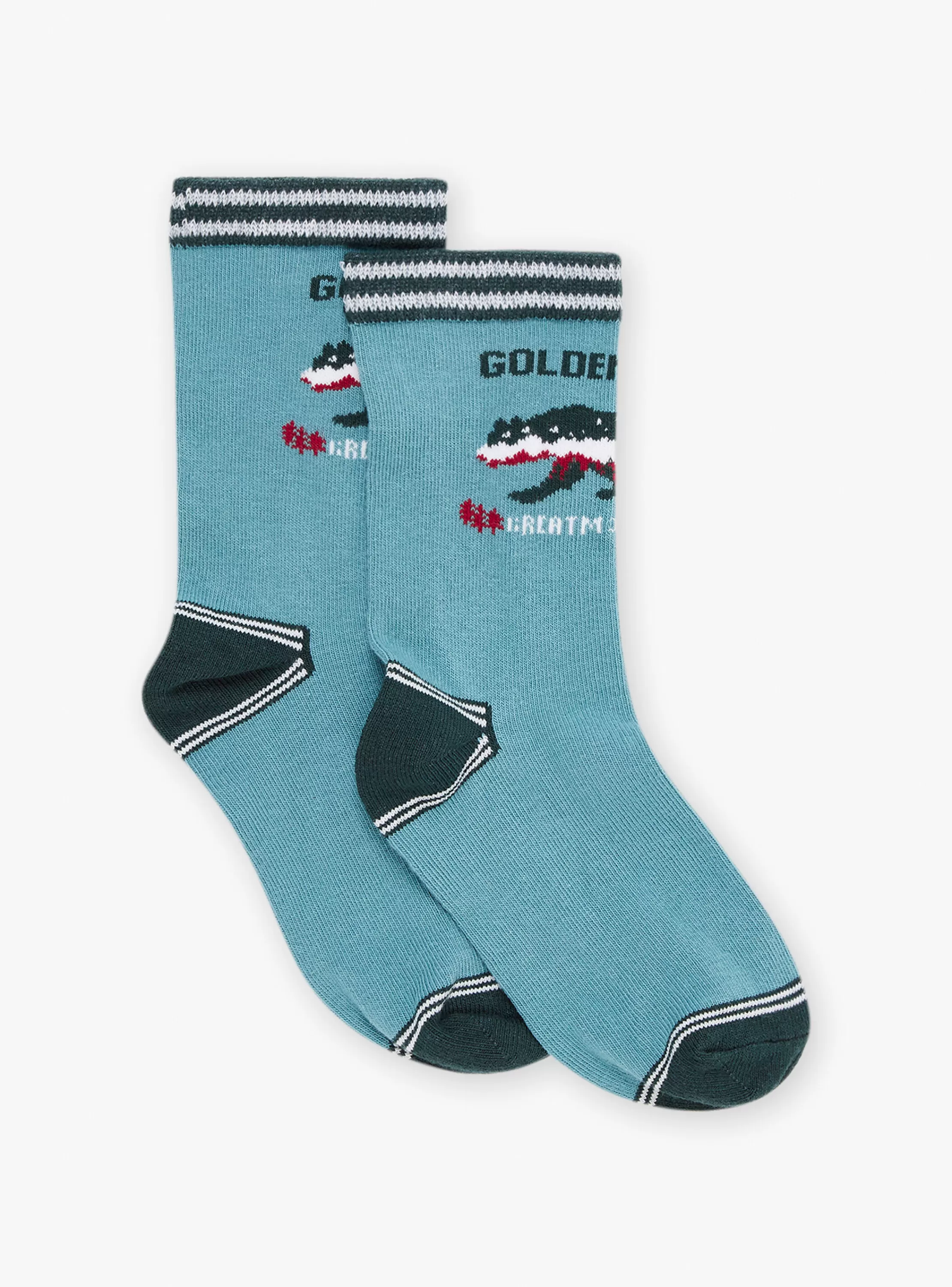 Best Sergent Major Chaussettes bleues à jacquard ours