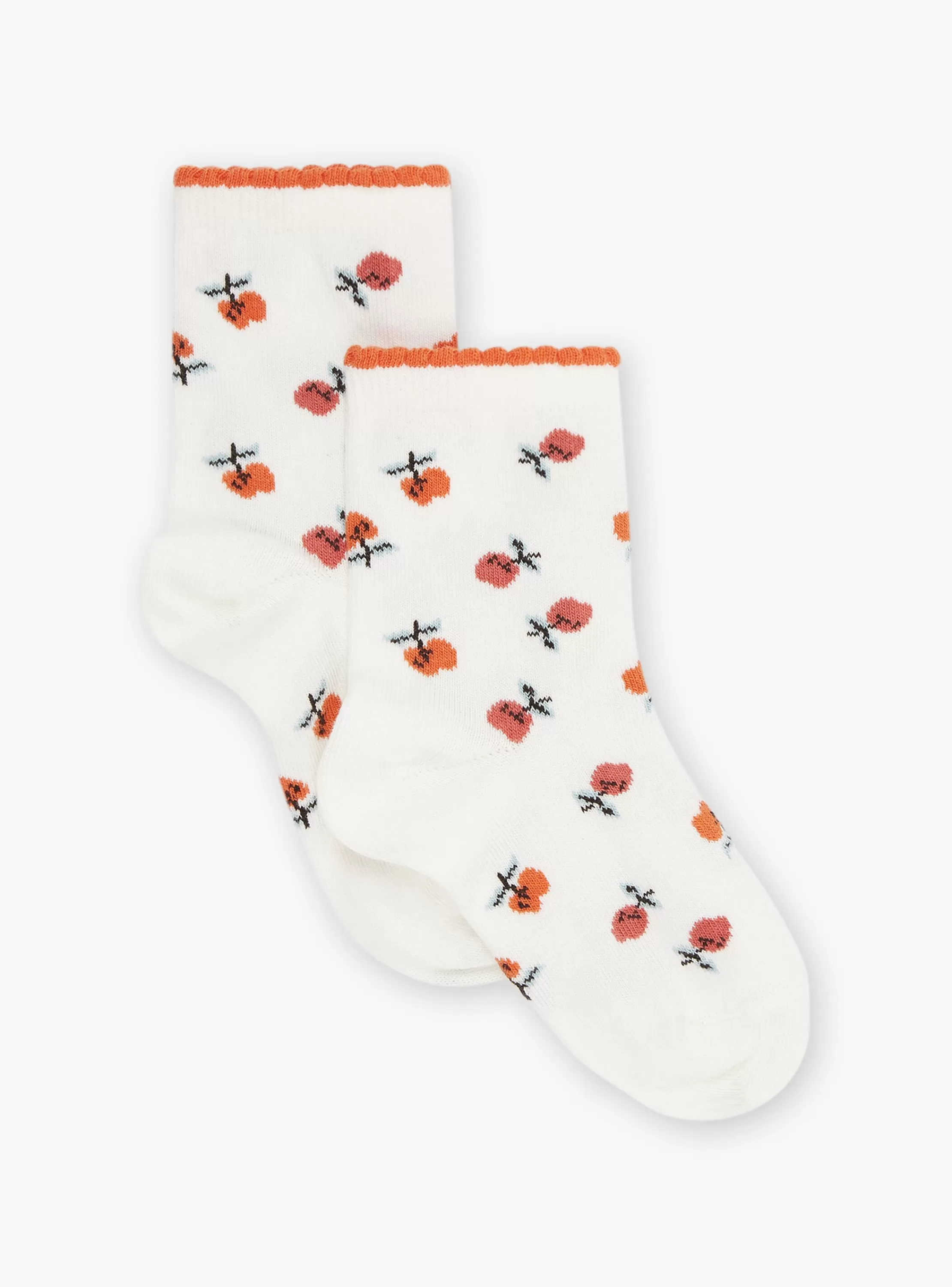 New Sergent Major Chaussettes écrues à imprimé fruits