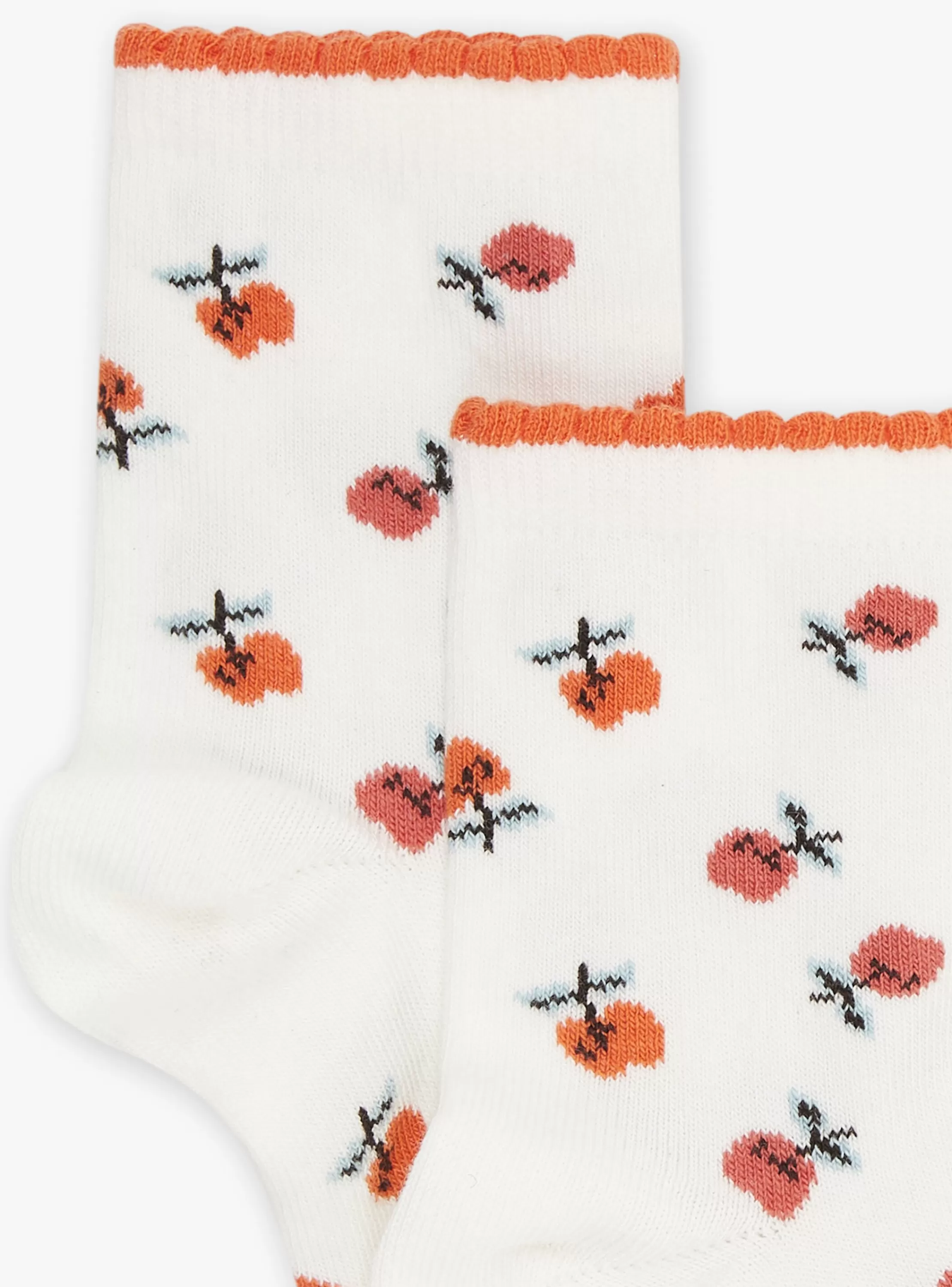 New Sergent Major Chaussettes écrues à imprimé fruits