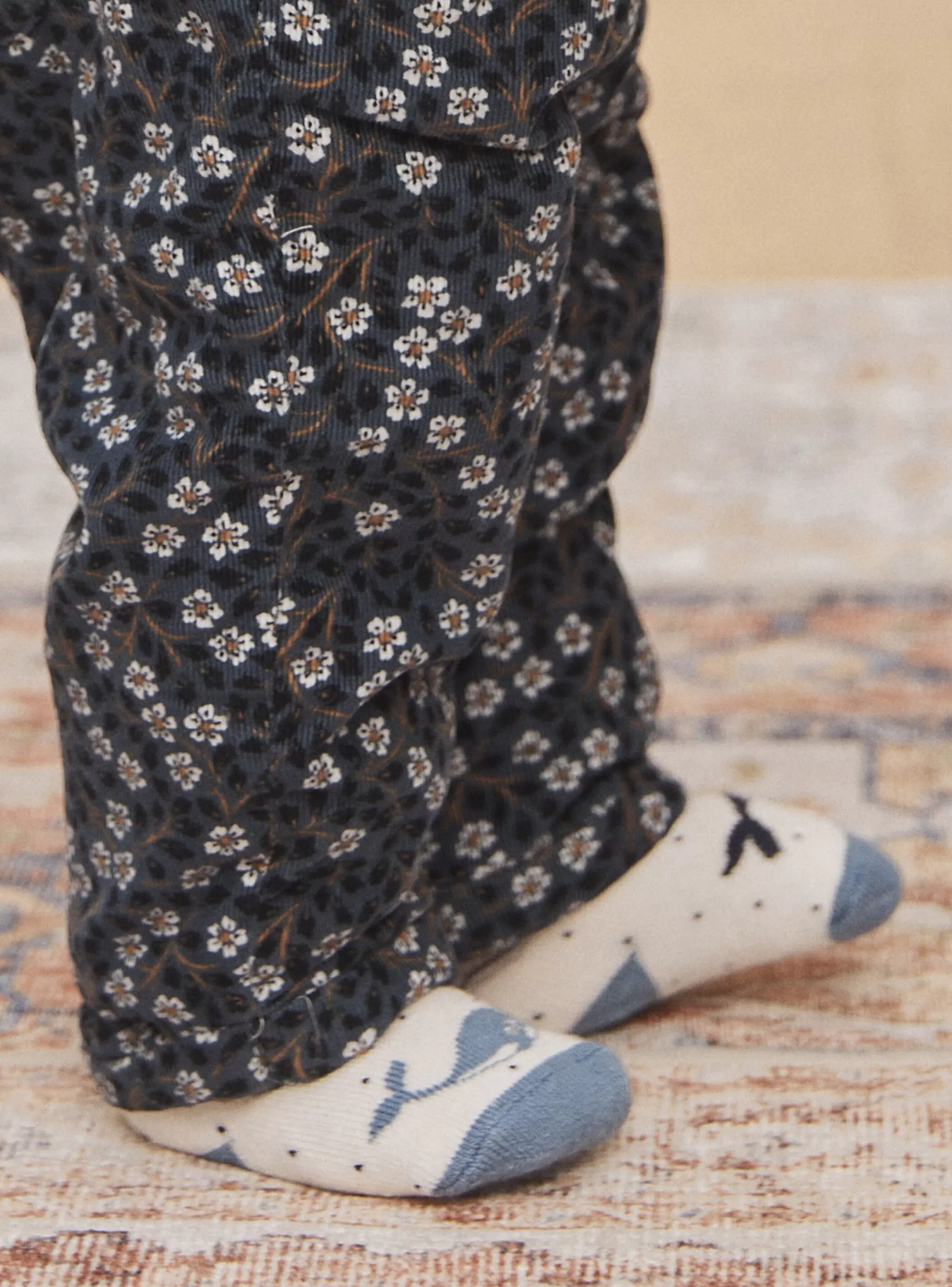 Clearance Sergent Major Chaussettes écrues à jacquard orque, pois et coeurs
