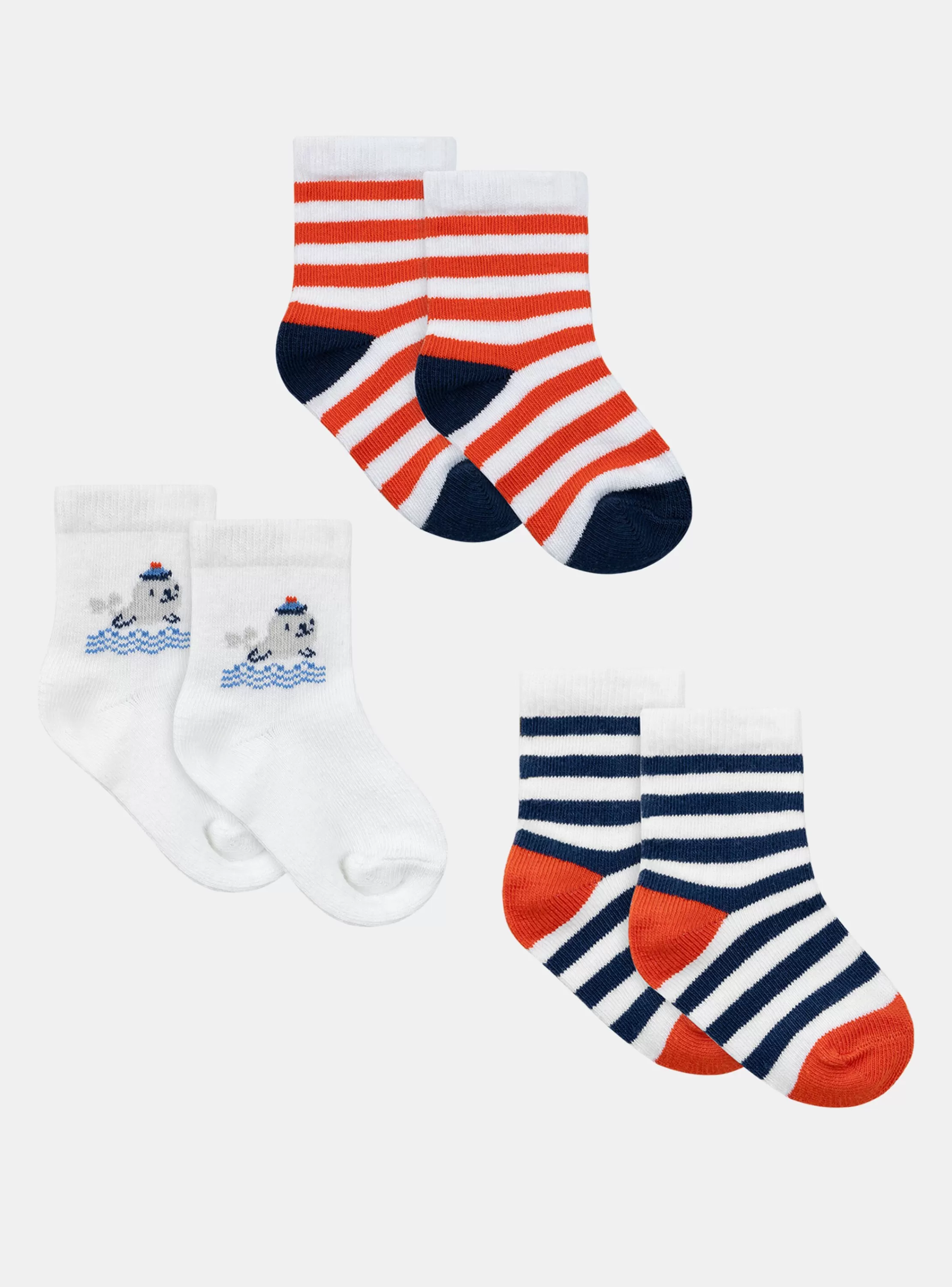 Store Sergent Major chaussettes lotx3 Ecru