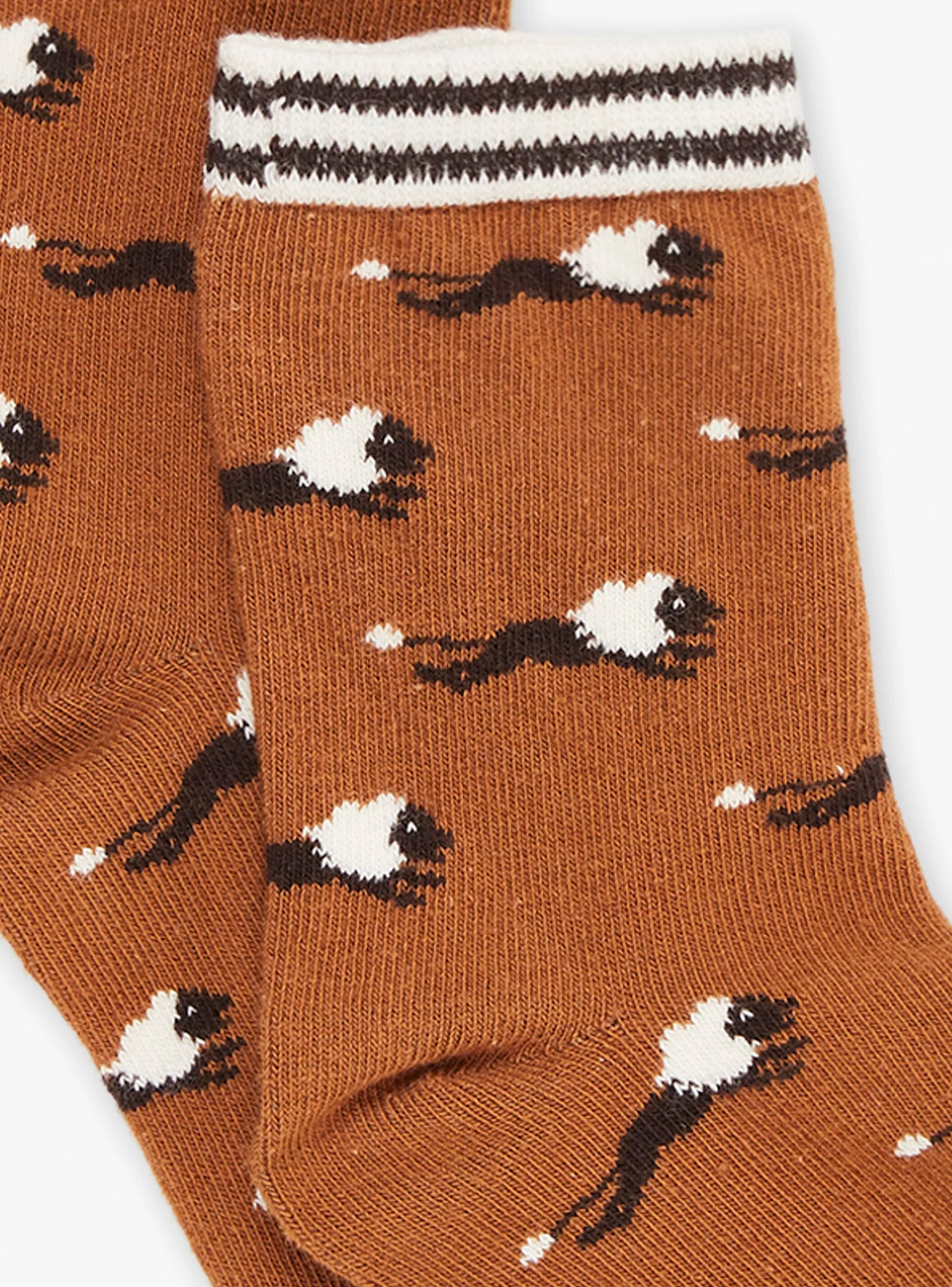 Flash Sale Sergent Major Chaussettes marron à imprimé lion
