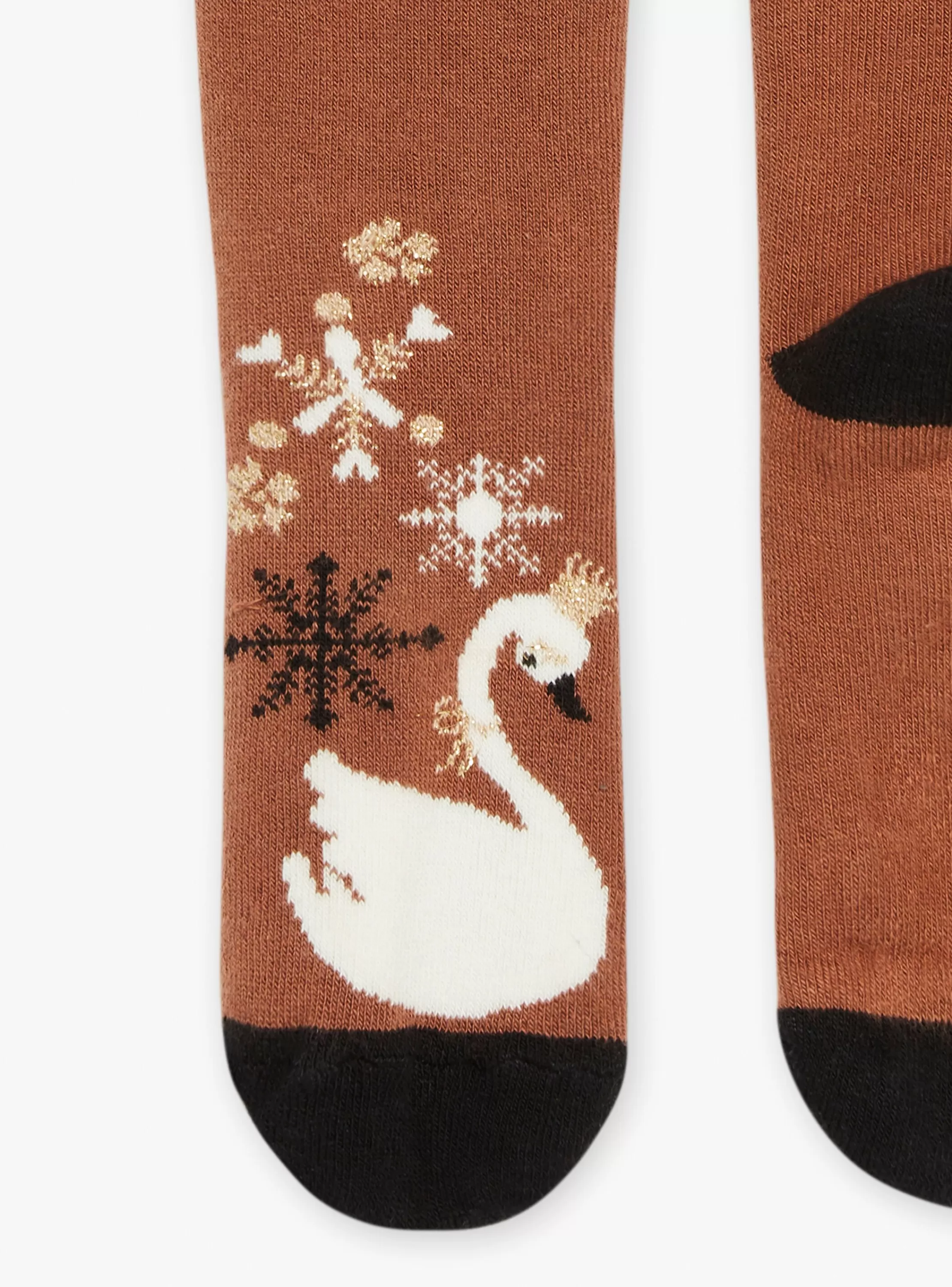 Cheap Sergent Major Chaussettes marron à motif cygne