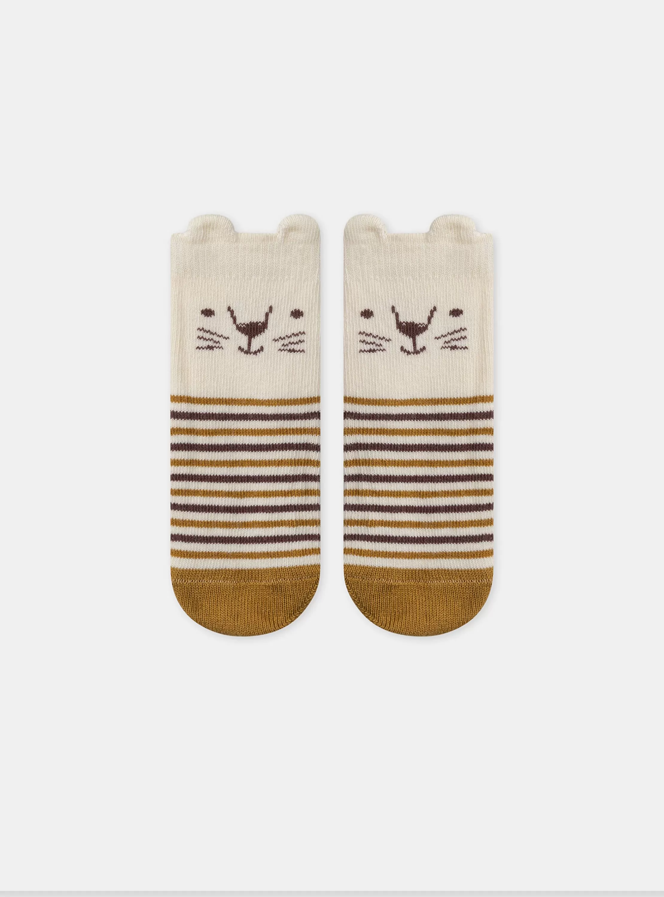 Outlet Sergent Major Chaussettes rayées avec visage de lion